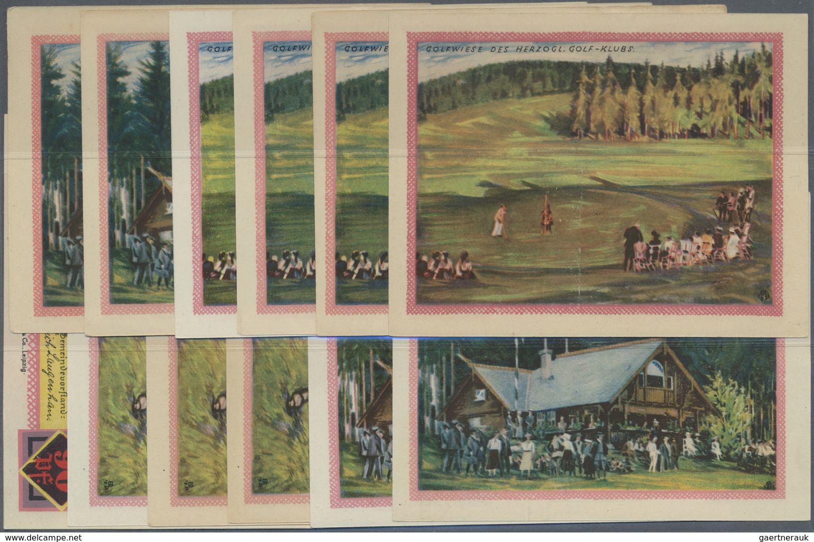 Deutschland - Notgeld - Thüringen: Oberhof, Gemeinde, Je 4 X 75, 80, 90 Pf., 1.4.1922, Golfserie, 3 - [11] Emissioni Locali