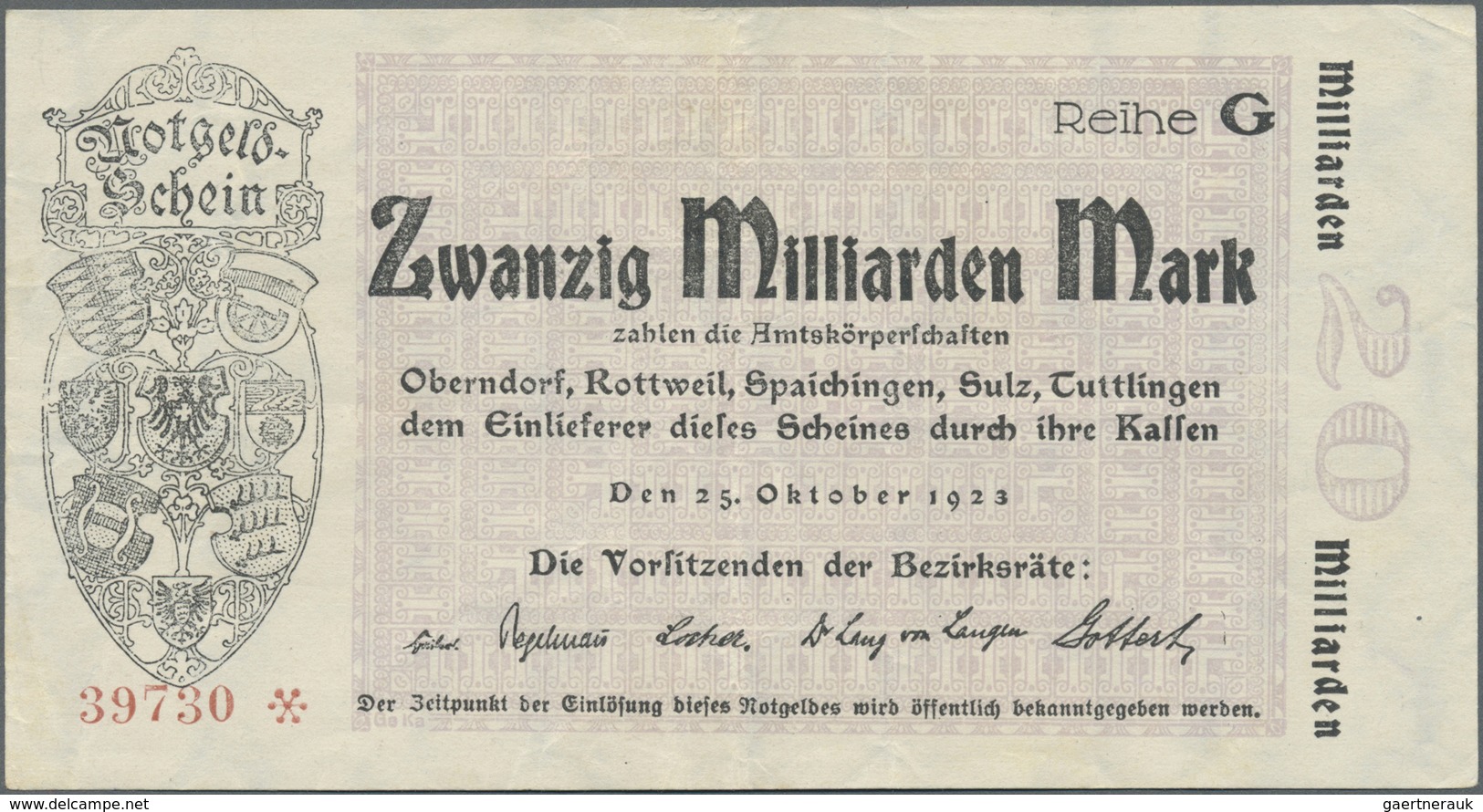 Deutschland - Notgeld - Württemberg: Oberndorf, Stadt, 2 X 50 Pf., April 1918; Amtskörperschaft, 5, - [11] Emissioni Locali