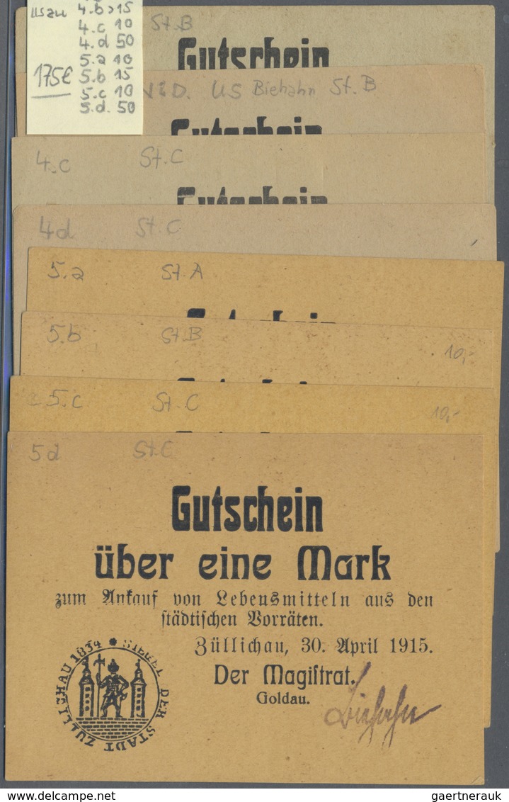 Deutschland - Notgeld - Ehemalige Ostgebiete: Züllichau, Brandenburg, Magistrat, 1.50 (2), 2 (2), 5 - Altri & Non Classificati