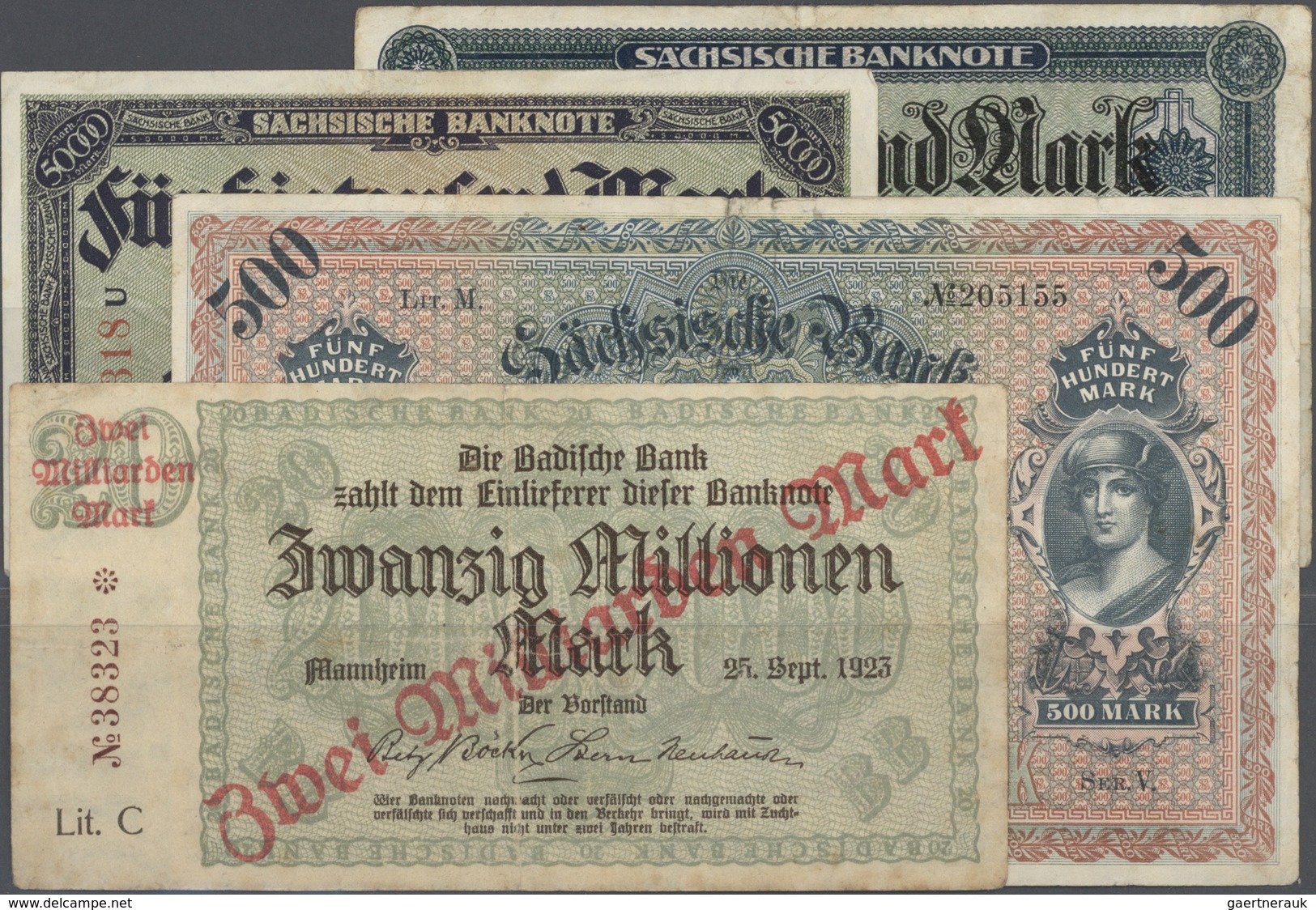 Deutschland - Länderscheine: Kleines Lot Mit 52 Länderbanknoten, Meist In Gebrauchter Bis Stärker Ge - Other & Unclassified