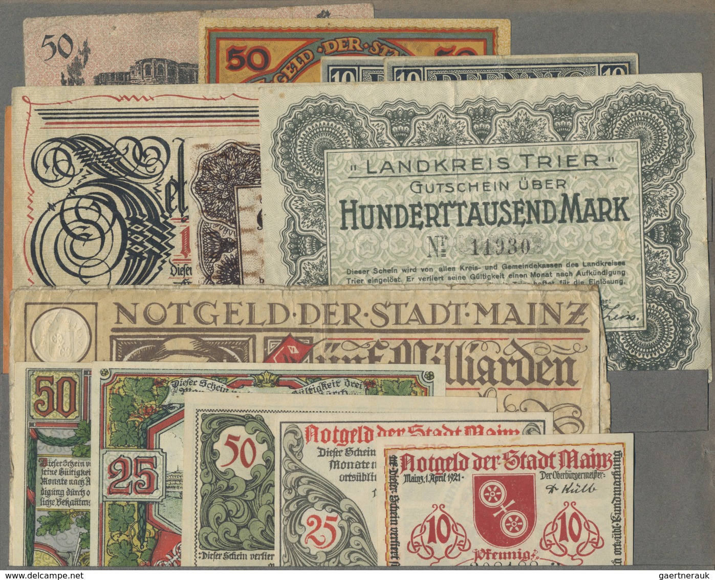 Deutschland - Notgeld: Sammlung Von über 400 Notgeldscheinen Verschiedenster Städte Und Gemeinden, ü - Altri & Non Classificati