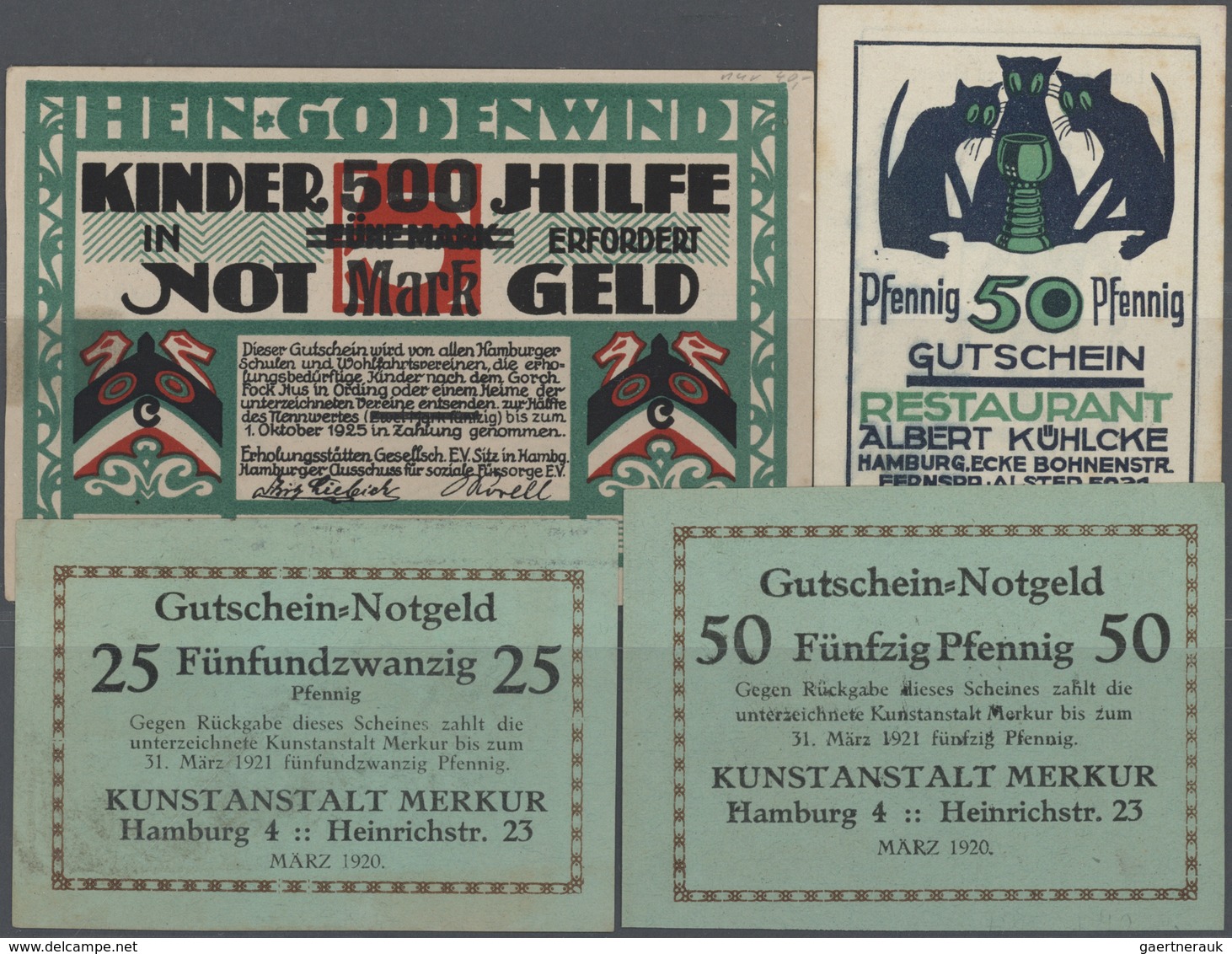 Deutschland - Notgeld - Hamburg: Serienscheine, Zusammenstellung Von 71 Serienscheinen Mit Einigen M - [11] Local Banknote Issues