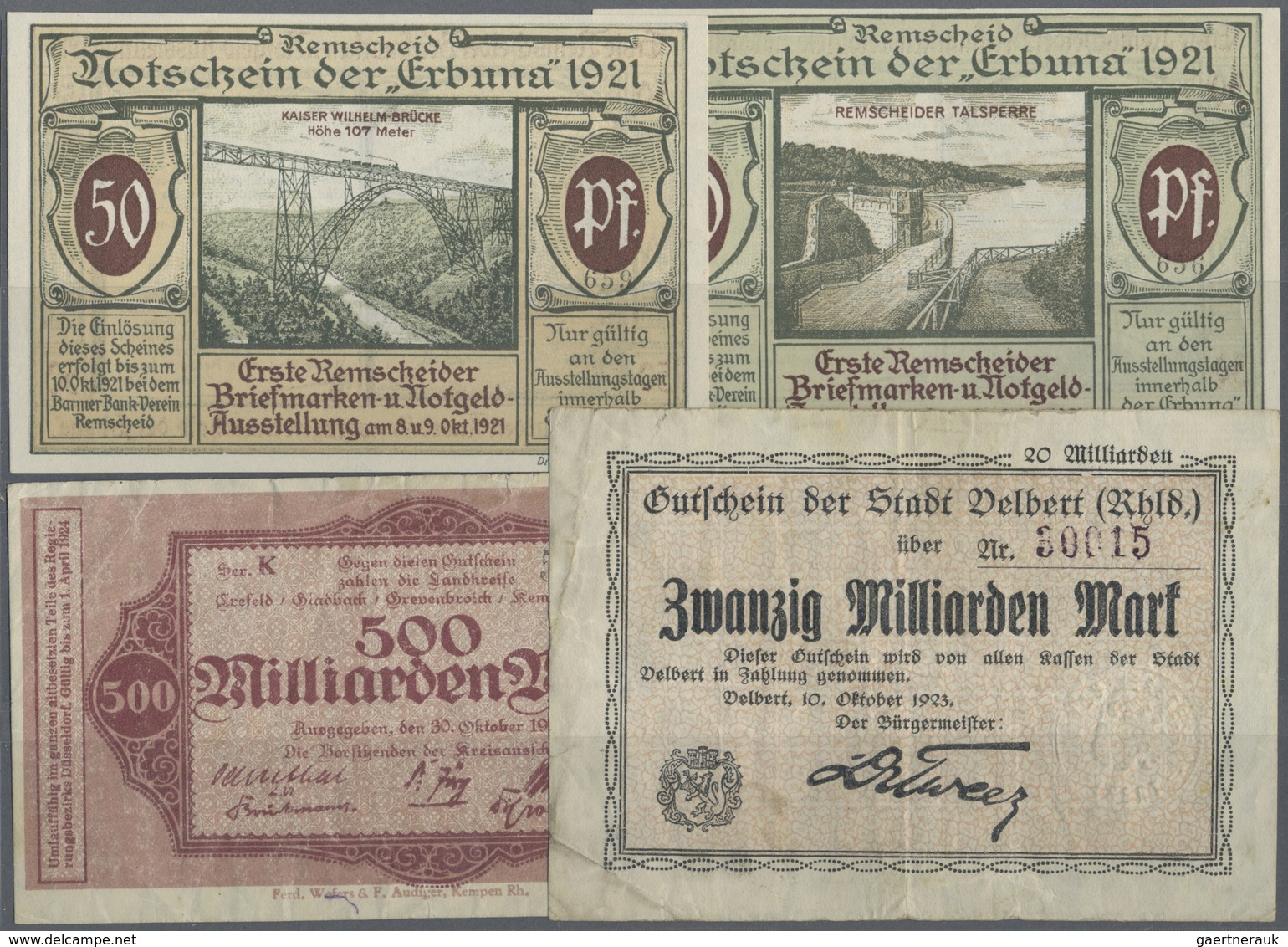 Deutschland - Notgeld - Rheinland: Rheinprovinz Mit Saarland, Alphabetisch Angelegte Sammlung Von üb - [11] Local Banknote Issues