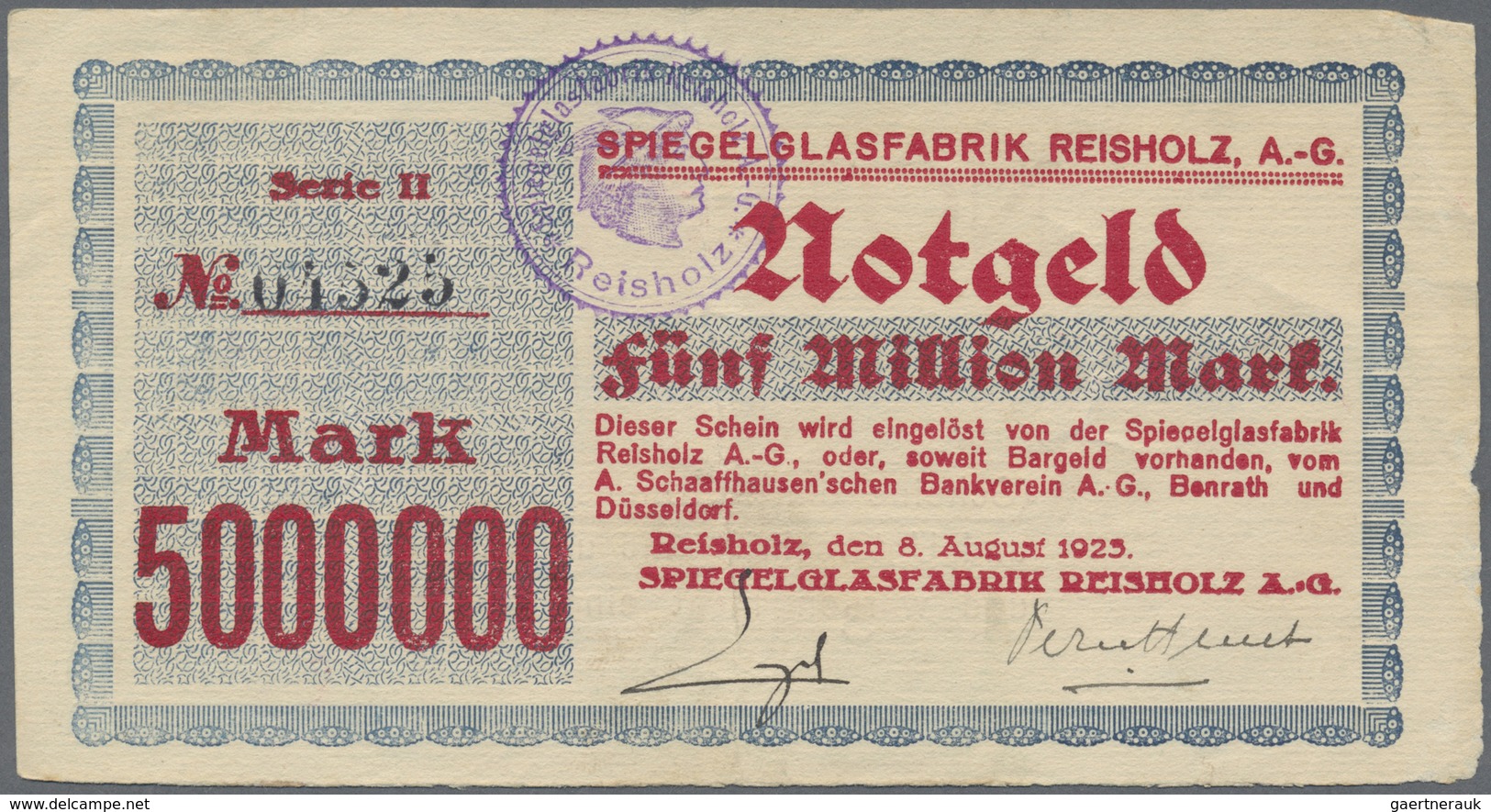 Deutschland - Notgeld - Rheinland: Umfangreicher Bestand Von Ca. 1100 Notgeldscheinen Mit Wenigen Do - [11] Local Banknote Issues