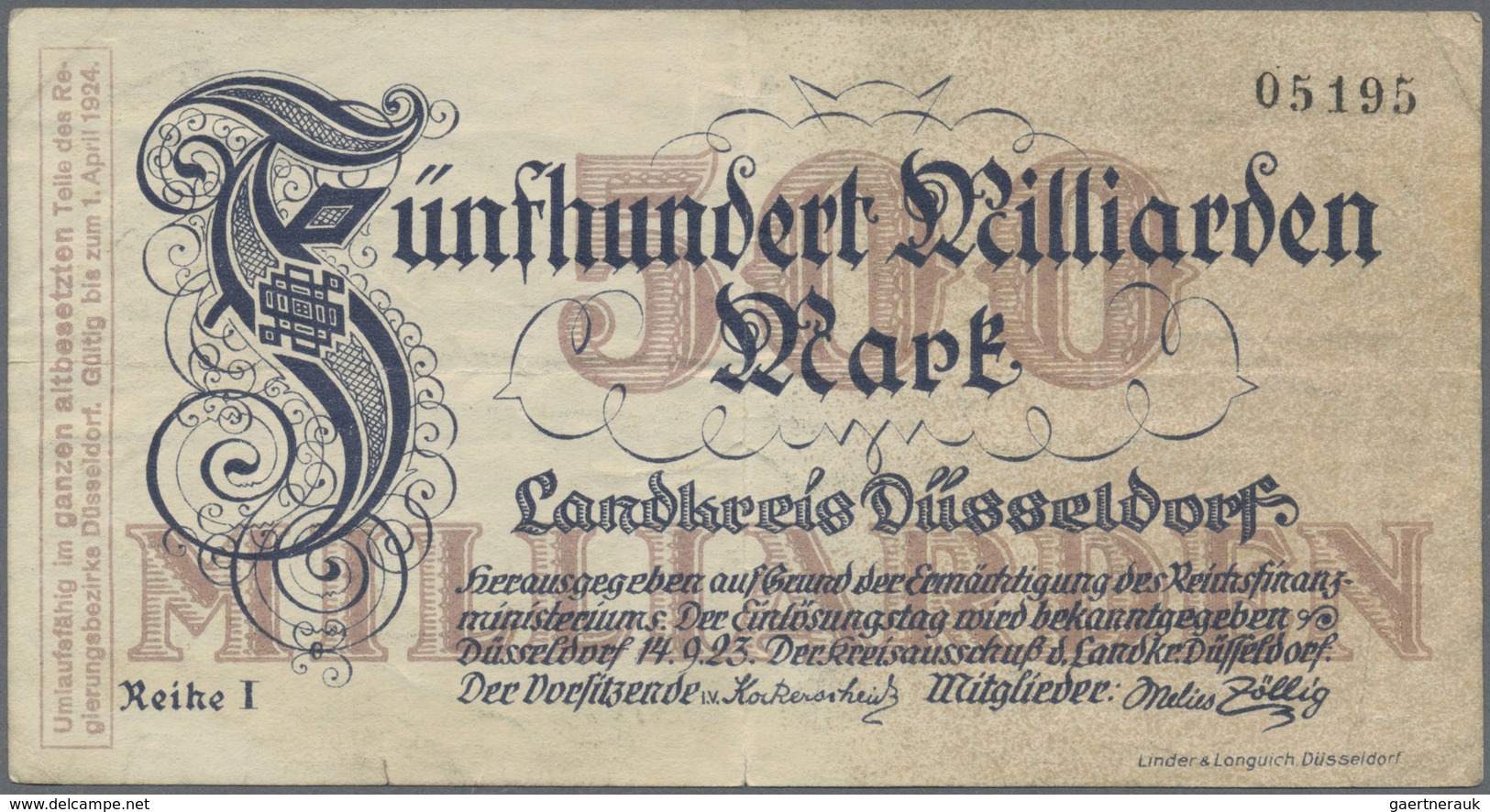 Deutschland - Notgeld - Rheinland: Umfangreicher Bestand Von Ca. 1100 Notgeldscheinen Mit Wenigen Do - [11] Local Banknote Issues