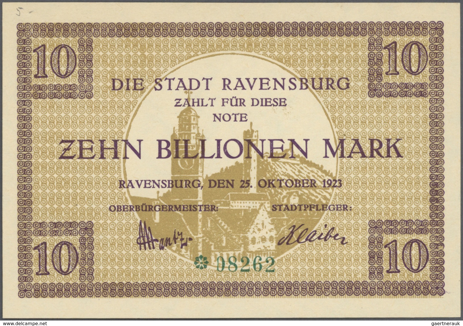 Deutschland - Notgeld - Württemberg: Ravensburg, Oberamtsbezirk, 5 (2), 20 (2), 50 (4) Mark, 1.11.19 - [11] Emissioni Locali