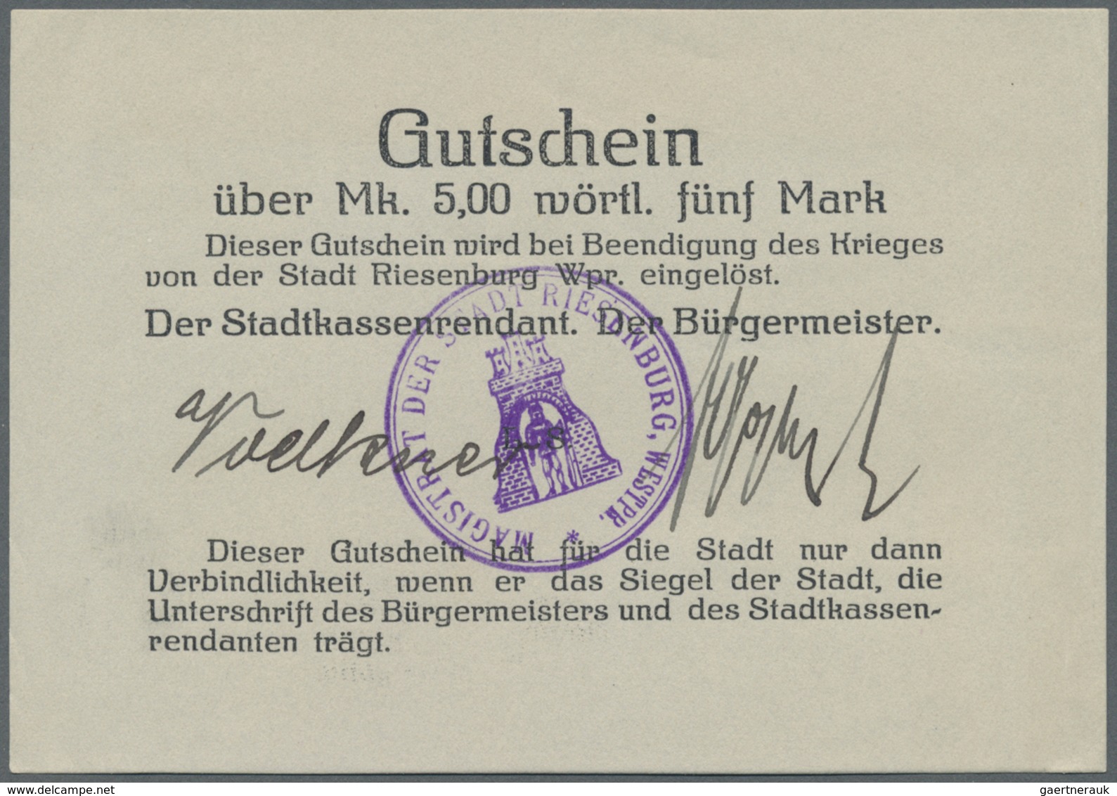 Deutschland - Notgeld - Ehemalige Ostgebiete: Westpreußen, Notgeld Von 1914, 28 Scheine Aus Bischofs - Other & Unclassified