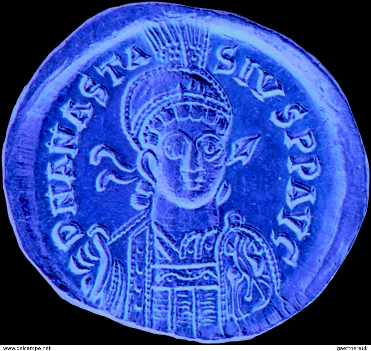 Anastasius I. (491 - 518): Gold-Solidus (492-507), Konstantinopel; 4,26 G, Sommer 1.2, Sear 3, MIBE - Bizantine