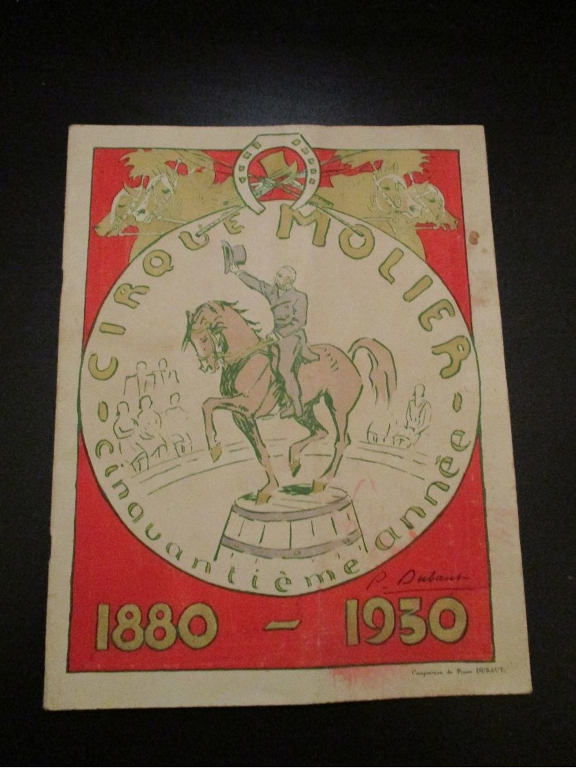 Programme Du Cirque Molier Paris - Circus Circo Zirkus 1930 - Cheval Pub D'époque Hermes Etc...  - 18 Pages - Bill-826 - Programmi