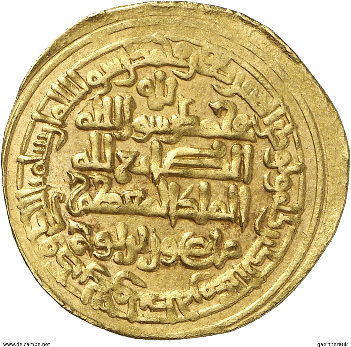 Ghaznawiden: Mahmud (Abu-Quasim Ibn Sebuktekin) AH 388-421 / AD 998-1030, Dinar AH 389- Nishabur, 4, - Islamic