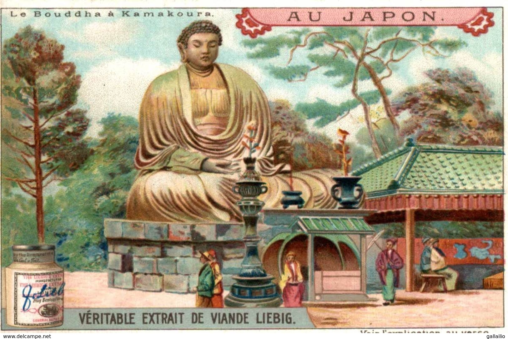 CHROMO LIEBIG AU JAPON LE BOUDDHA A KAMAKOURA - Liebig