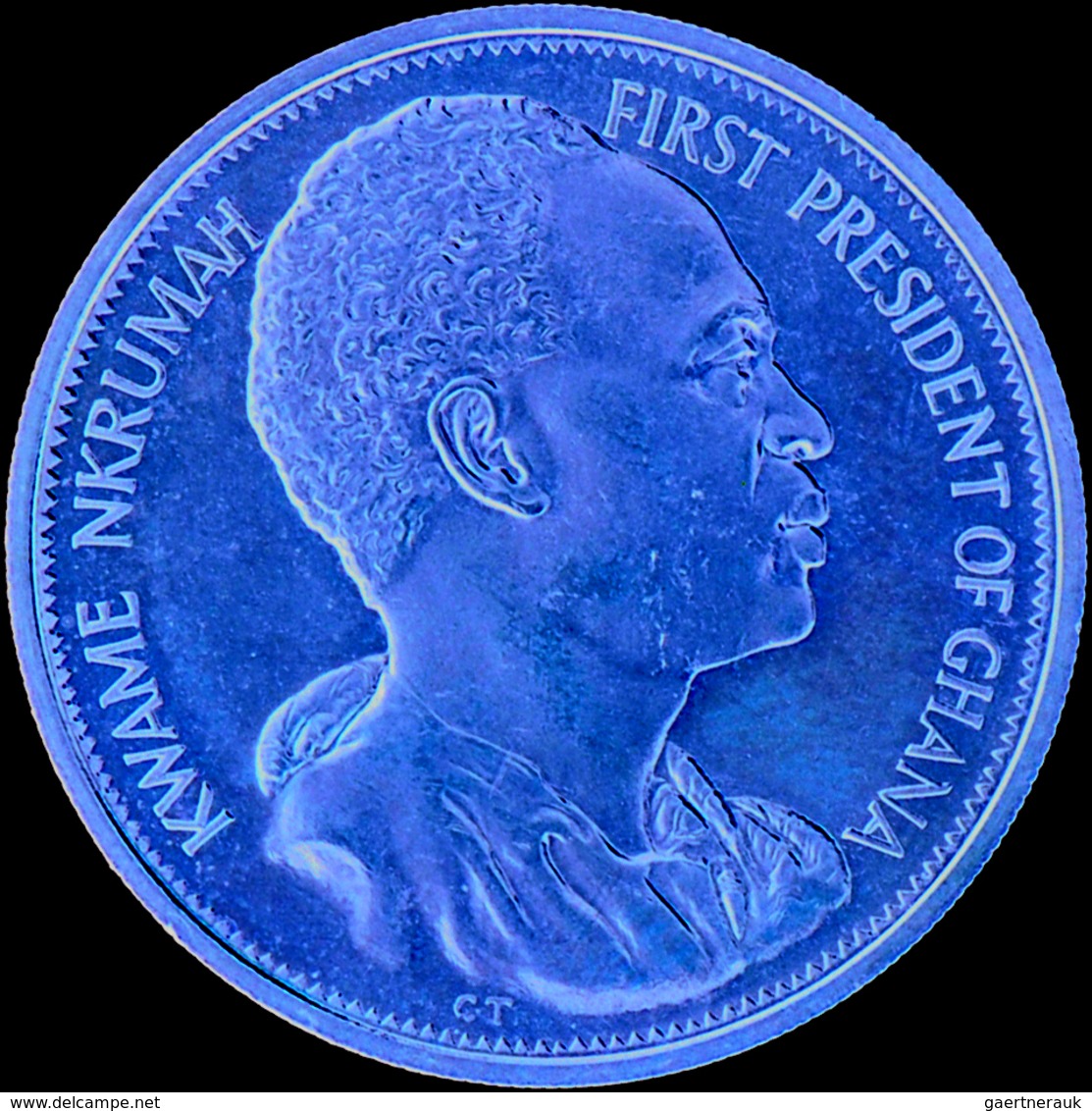 Ghana - Anlagegold: 2 Pfund 1960 (Goldmedaille), Republic Day 1st July 1960, Kwame Nkrumah First Pre - Ghana