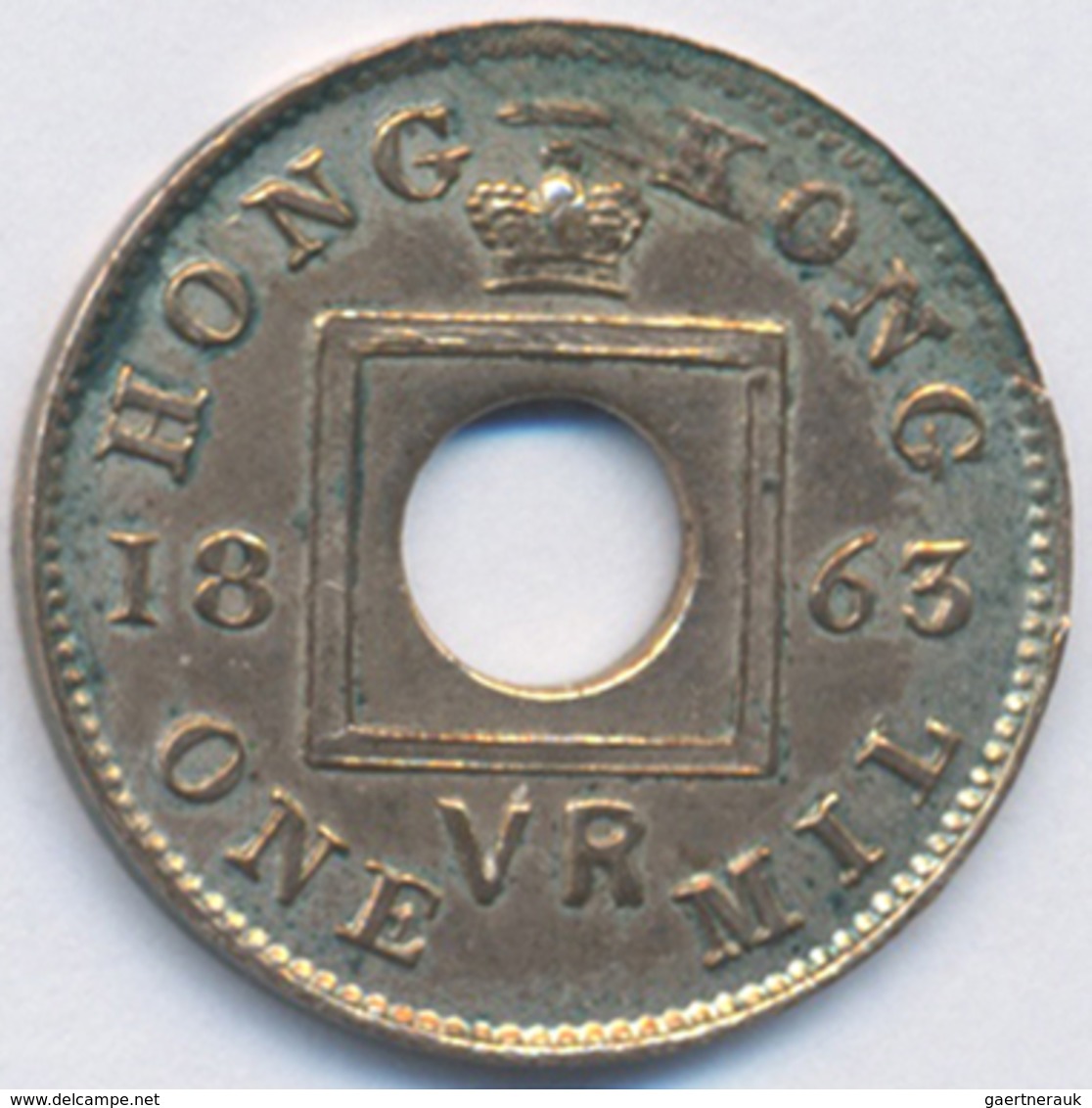 Hong Kong: Viktoria 1837-1901: 1 Mil 1863, Selten In Dieser Erhaltung, Vorzüglich-Stempelglanz. - Hong Kong