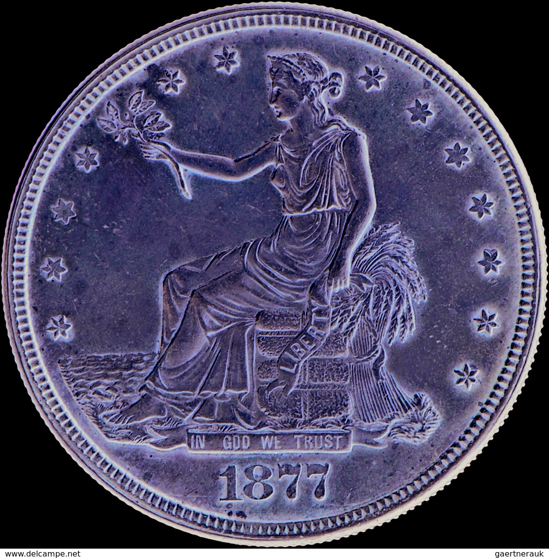 Vereinigte Staaten Von Amerika: 1 USD Trade Dollar 1877 S (San Francisco), Seated Liberty, KM # 108. - Other & Unclassified