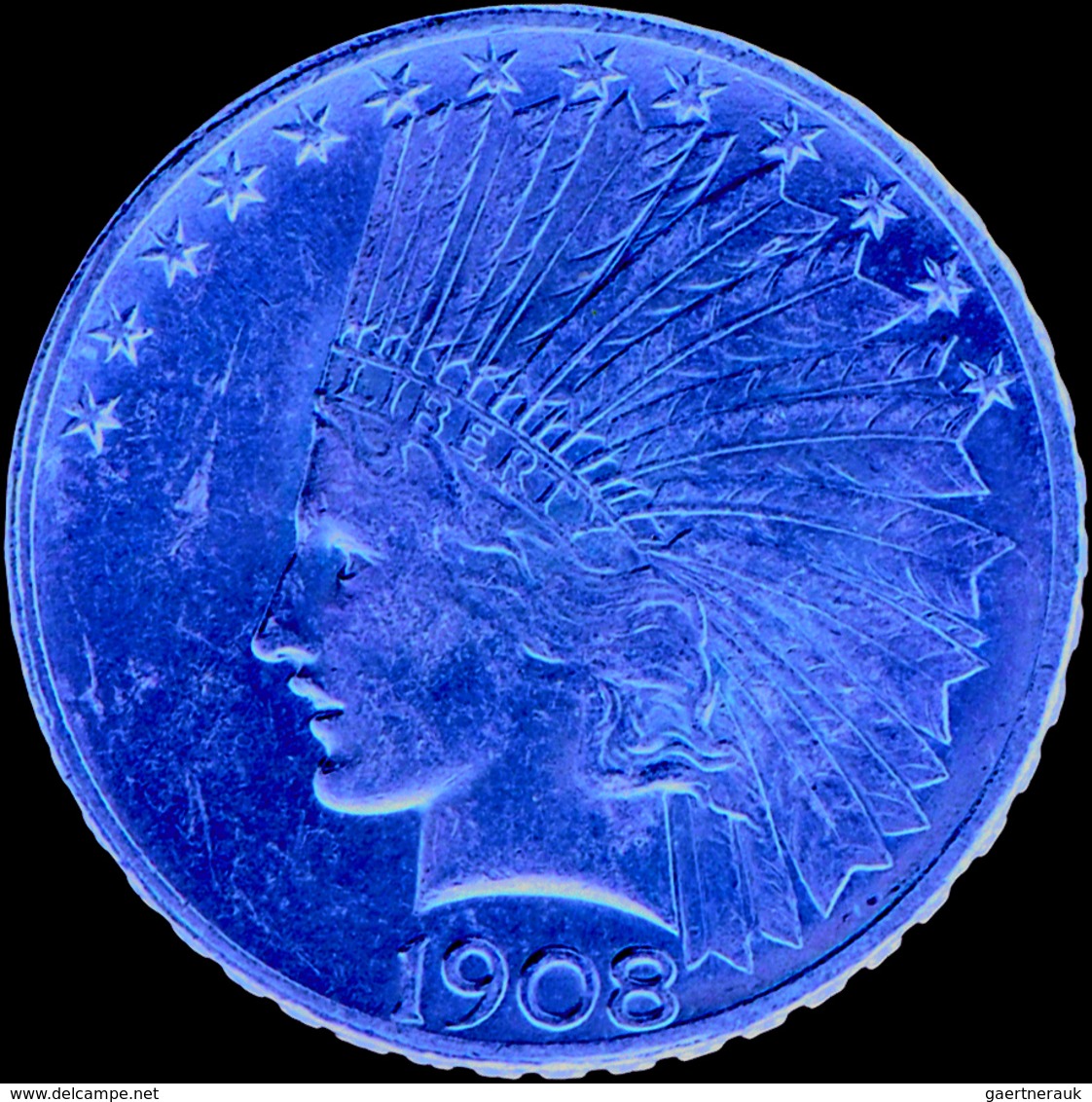 Vereinigte Staaten Von Amerika - Anlagegold: 10 Dollar 1908 (Eagle - Indian Head), KM # 130, Friedbe - Autres & Non Classés