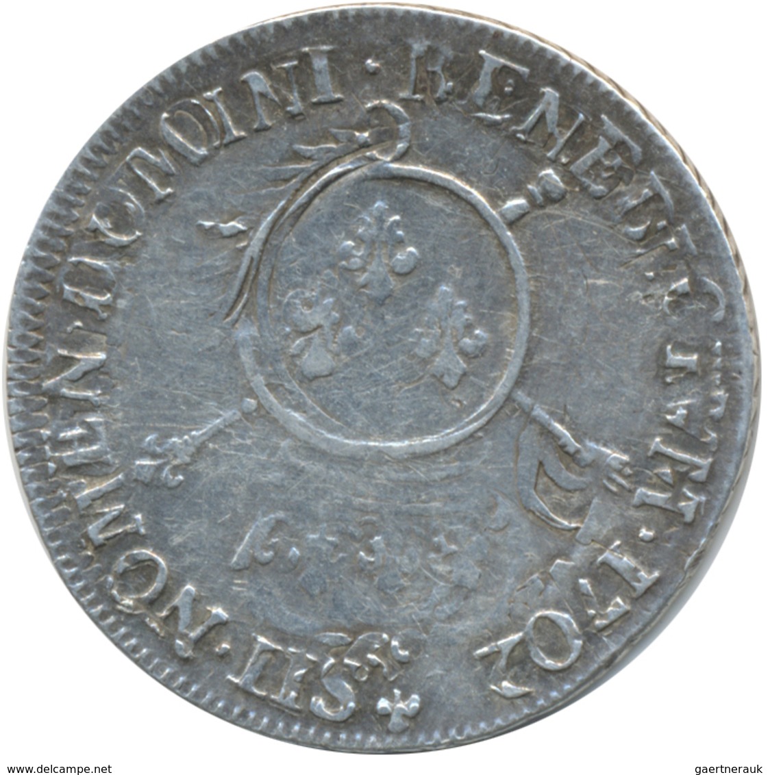 Frankreich: Louis XIV. 1643-1715: 1/4 Ecu 1702; 6,52 G, Fast Sehr Schön. - Other & Unclassified