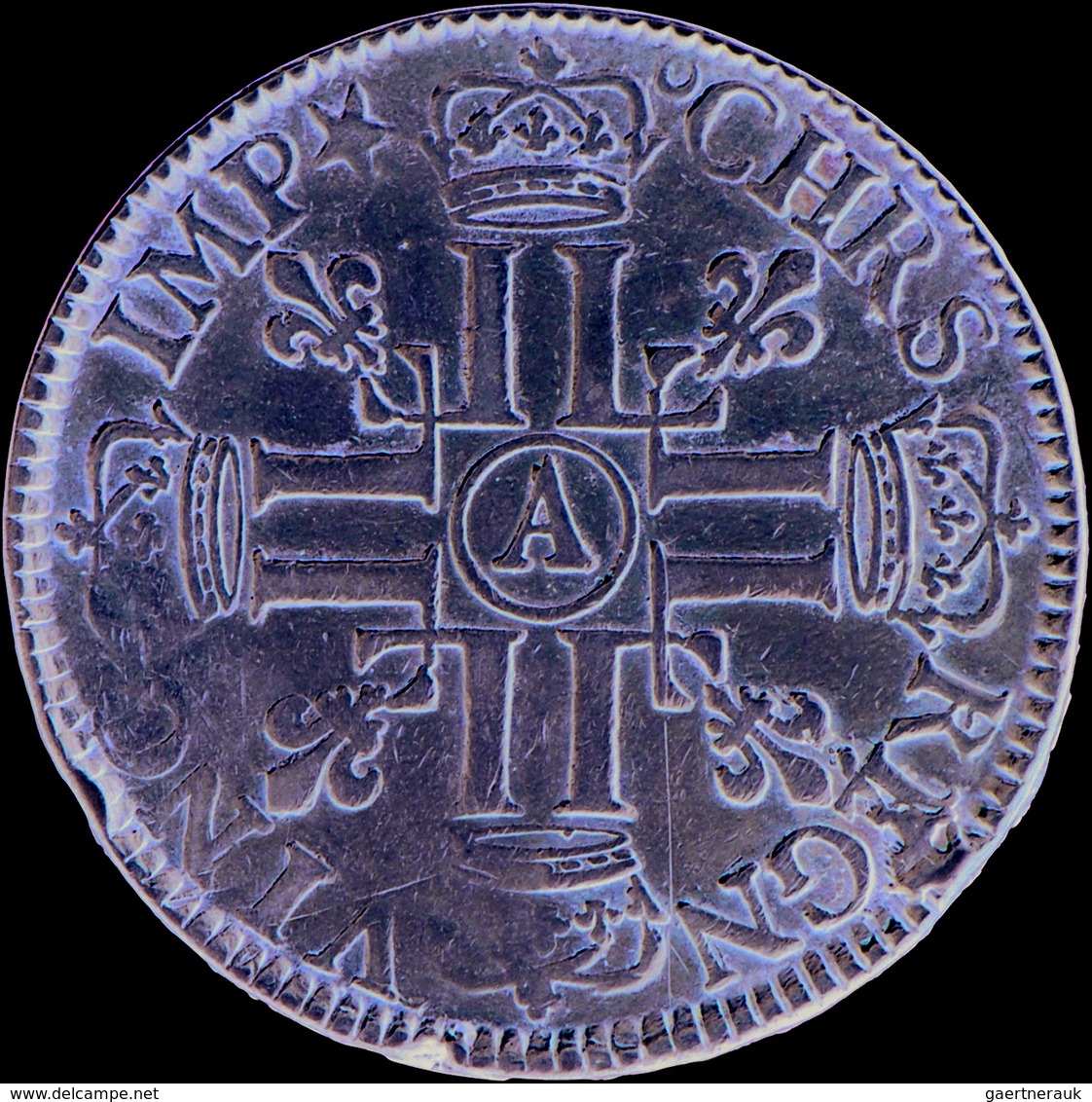 Frankreich: Louis XIV. 1643-1715: Ecu 1691 A, Paris; 26,88 G, Gadoury 150, Henkelspur, Gereinigt, Kl - Other & Unclassified