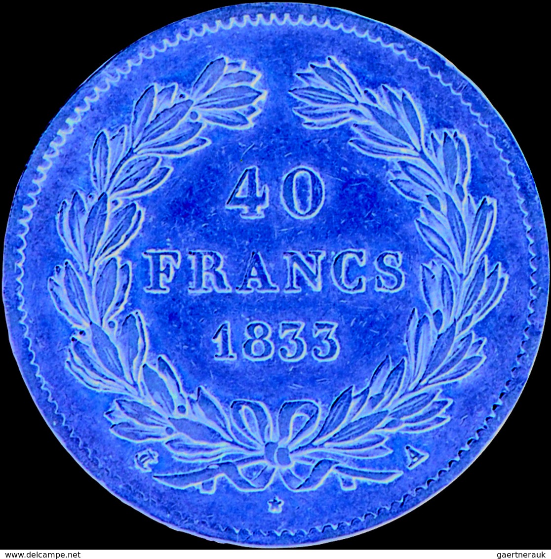 Frankreich - Anlagegold: Louis Philippe I. 1830-1848: 40 Francs 1833 A, KM # 747.1, Friedberg 557, 1 - Other & Unclassified