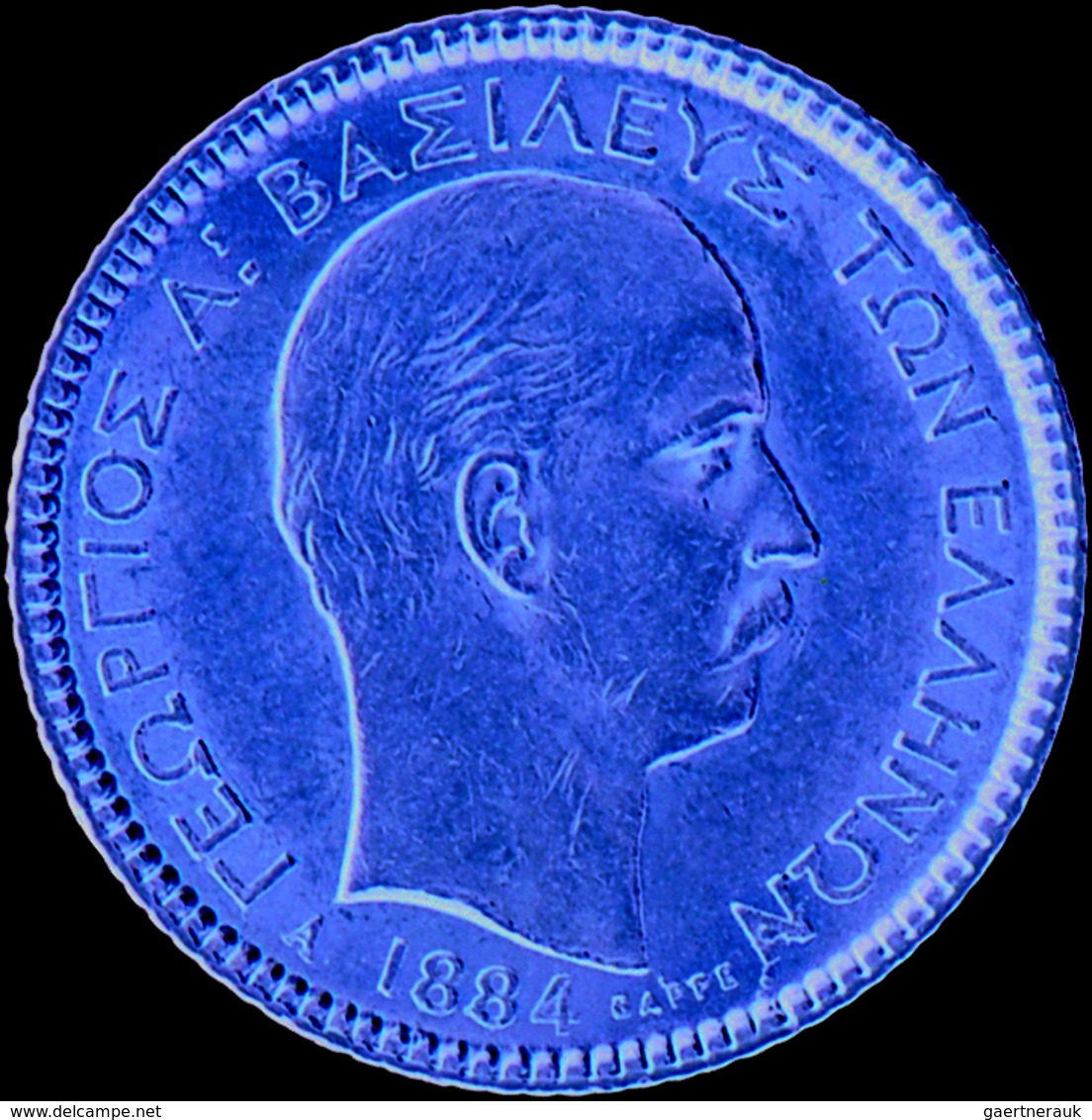 Griechenland - Anlagegold: George I. 1863-1913: 20 Drachmen 1884 A, KM# 56, Friedberg 18, 6,45 G, 90 - Greece