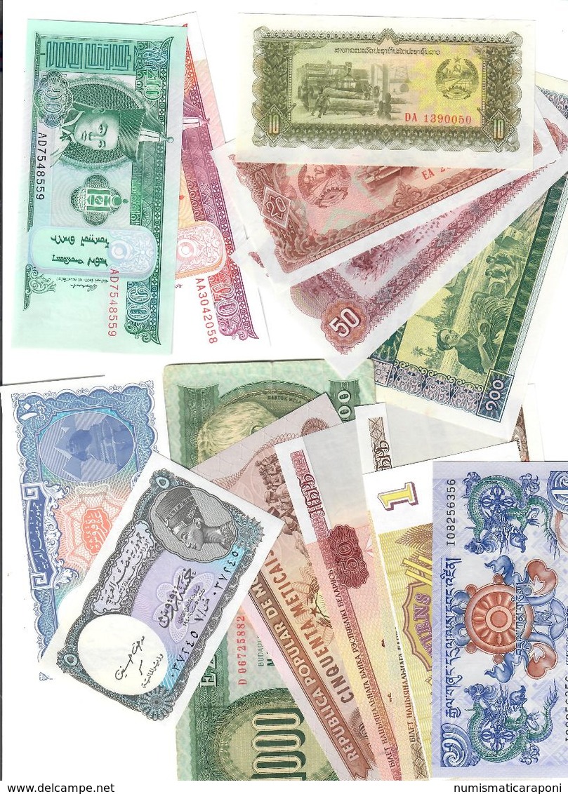 Egitto Mozambico Butan E Vari Lotto Di 14 Banconote Diverse   LOTTO 1461 - Egitto