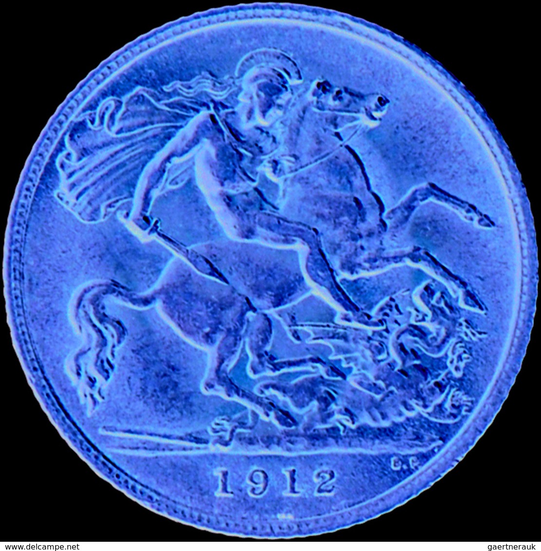 Großbritannien - Anlagegold: Lot 2 Goldmünzen: Georg V. 1910-1936: ½ Sovereign 1912, KM # 819, Fried - Autres & Non Classés