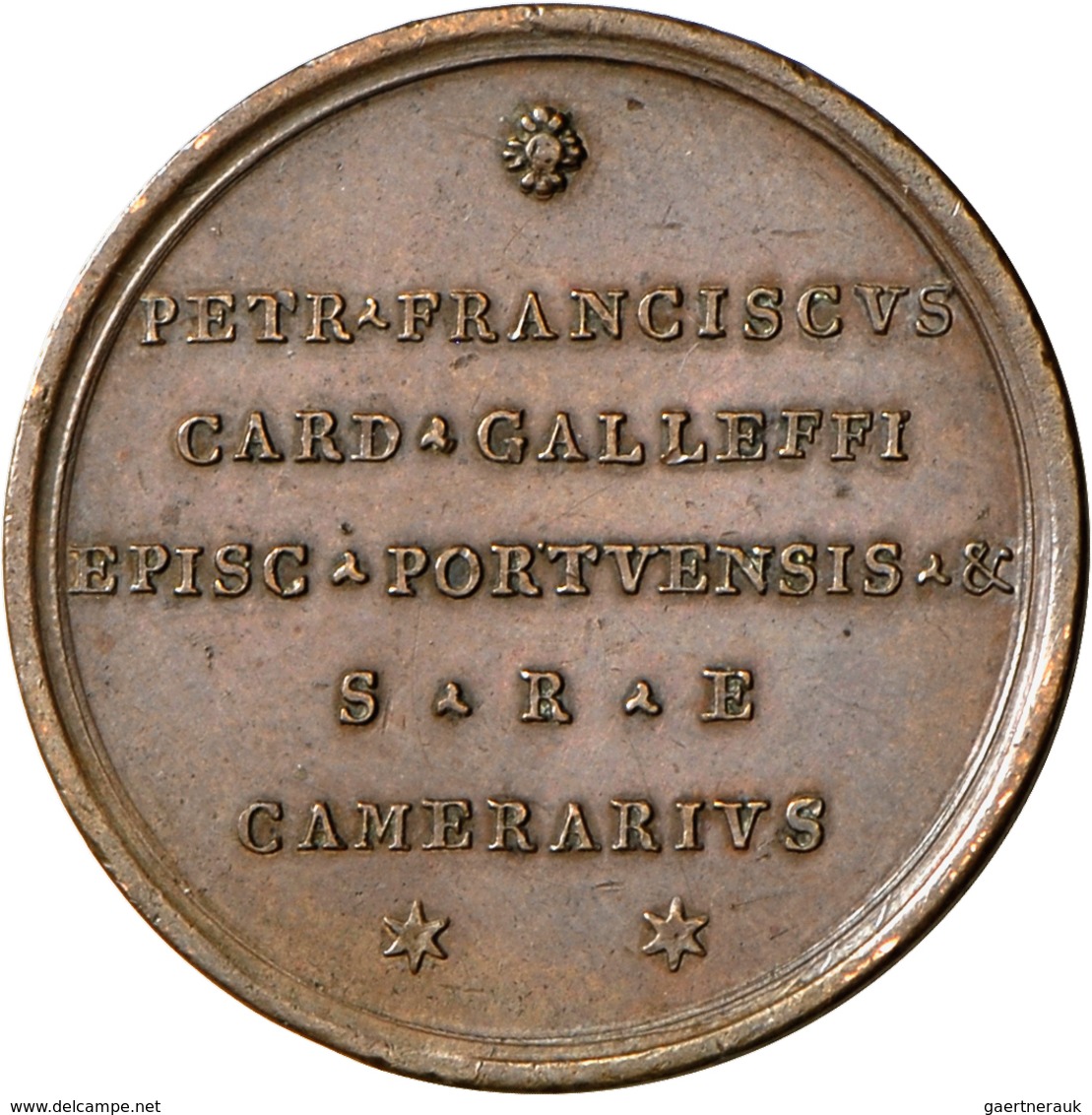 Italien: Kirchenstaat: Sedisvakanz 1830, Bronzemedaille 1830, Stempel Von Nicola Cerbara, Ausgegeben - 1900-1946 : Vittorio Emanuele III & Umberto II