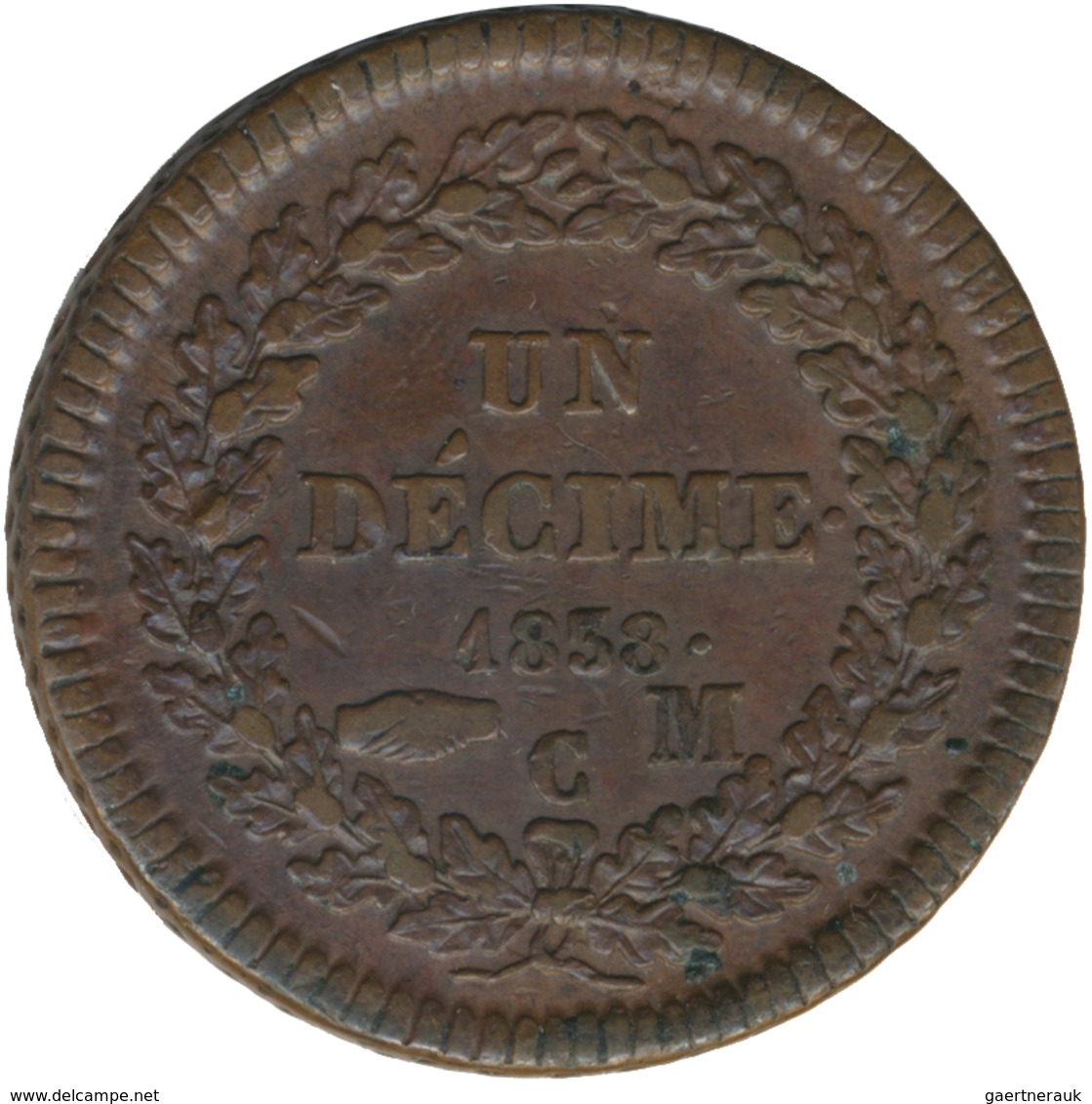 Monaco: Honoré V. 1819-1841: Lot 5 Stück; 2 X Un Décime 1838 Und 3 X 5 Centimes 1837, Schön-sehr Sch - Autres & Non Classés