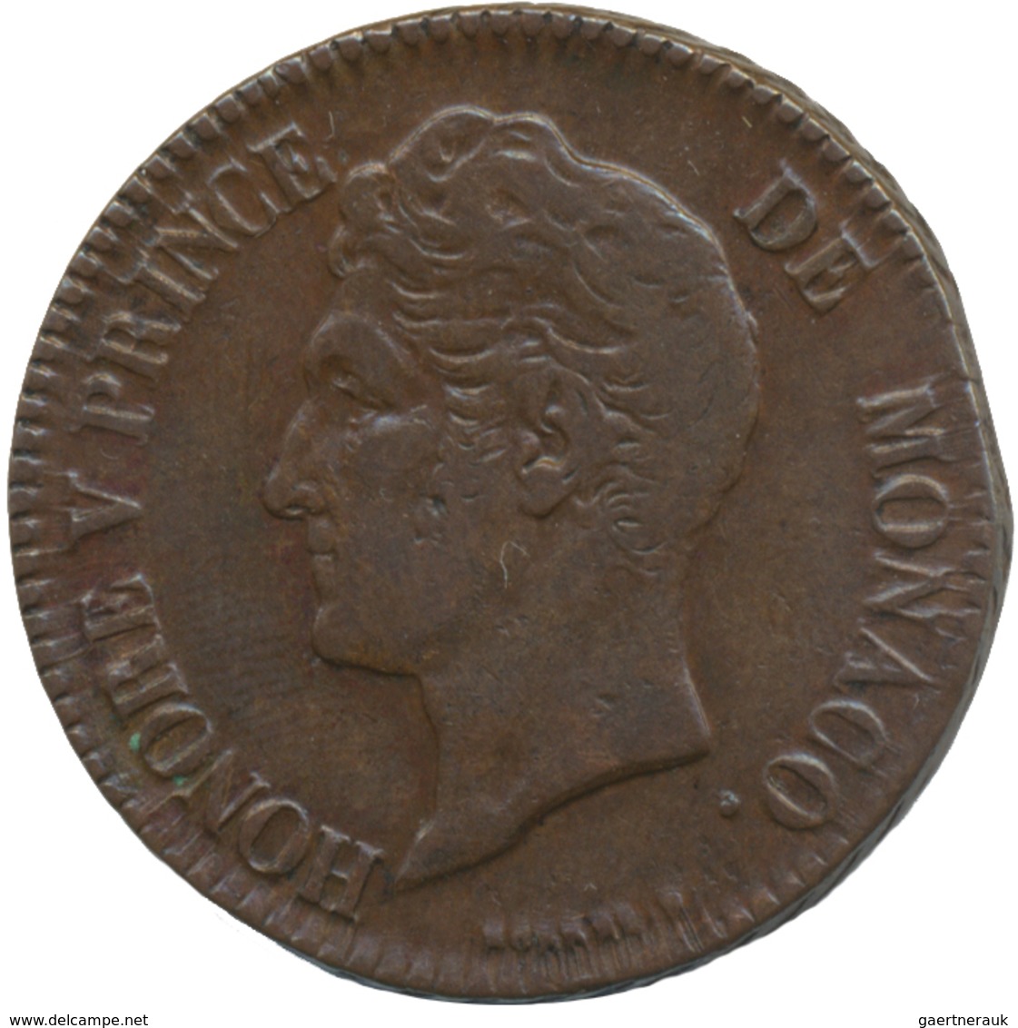 Monaco: Honoré V. 1819-1841: Lot 5 Stück; 2 X Un Décime 1838 Und 3 X 5 Centimes 1837, Schön-sehr Sch - Altri & Non Classificati