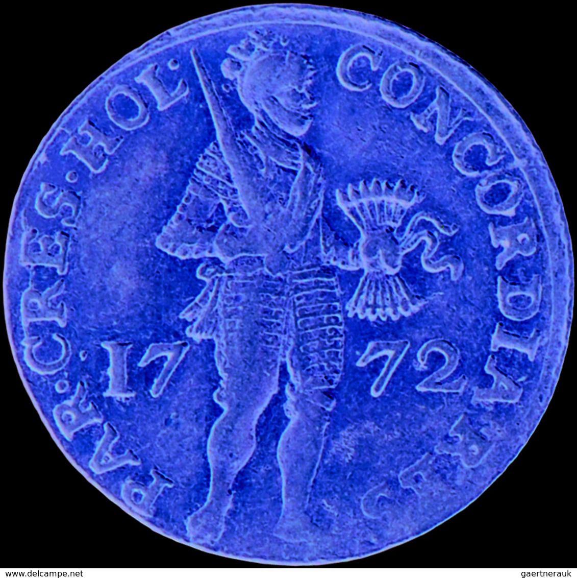 Niederlande: Vereinigte Provinzen 1581-1795. Provinz Holland: 1 Dukat 1772. Stehender Ritter Mit Ges - Collezioni