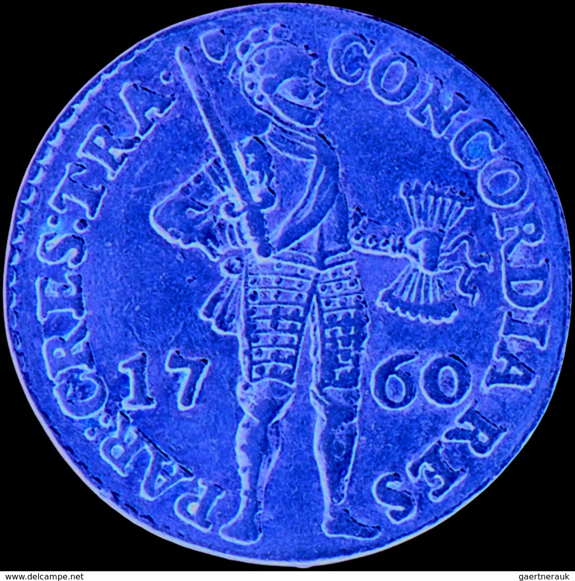 Niederlande: Vereinigte Provinzen 1581-1795. Provinz Utrecht: 1 Dukat 1760. Stehender Ritter Mit Ges - Collezioni