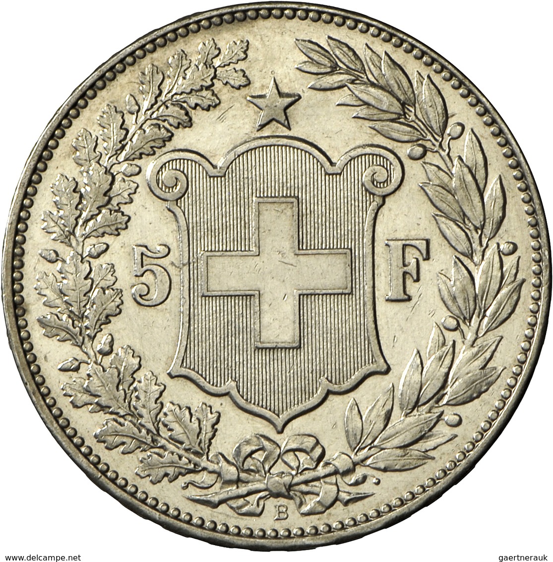 Schweiz: 5 Franken 1895, MHZ 2-1198g, Divo 144, Seltener Jahrgang, Auflage: 46.000 Exemplare, Vorzüg - Altri & Non Classificati