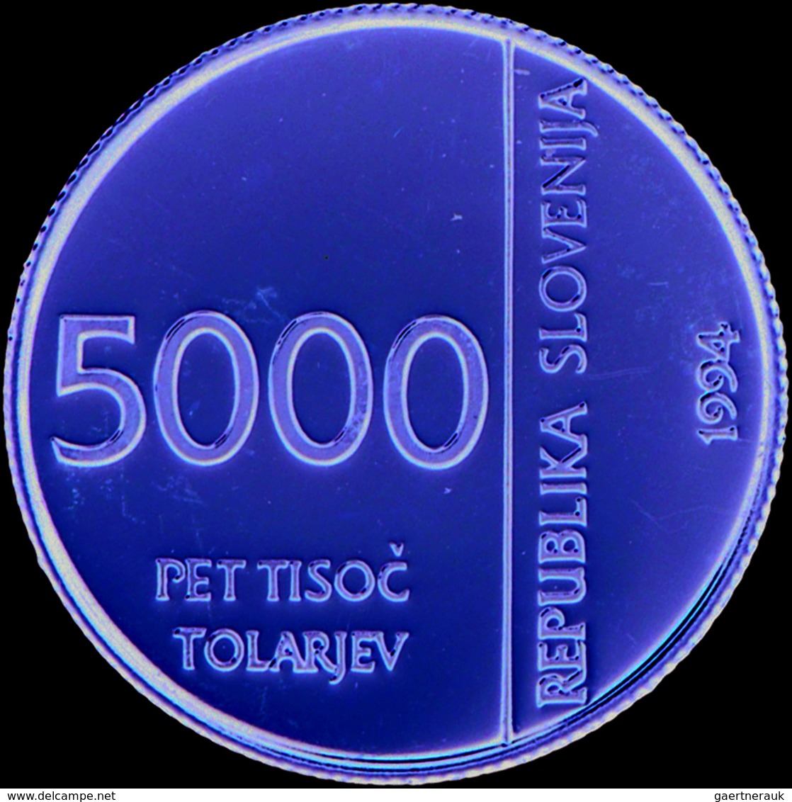 Slowenien - Anlagegold: 5.000 Tolarjev 1994, 50 Years Slowanian Bank, Gold 900/1000, 7 G, Friedberg - Slovénie