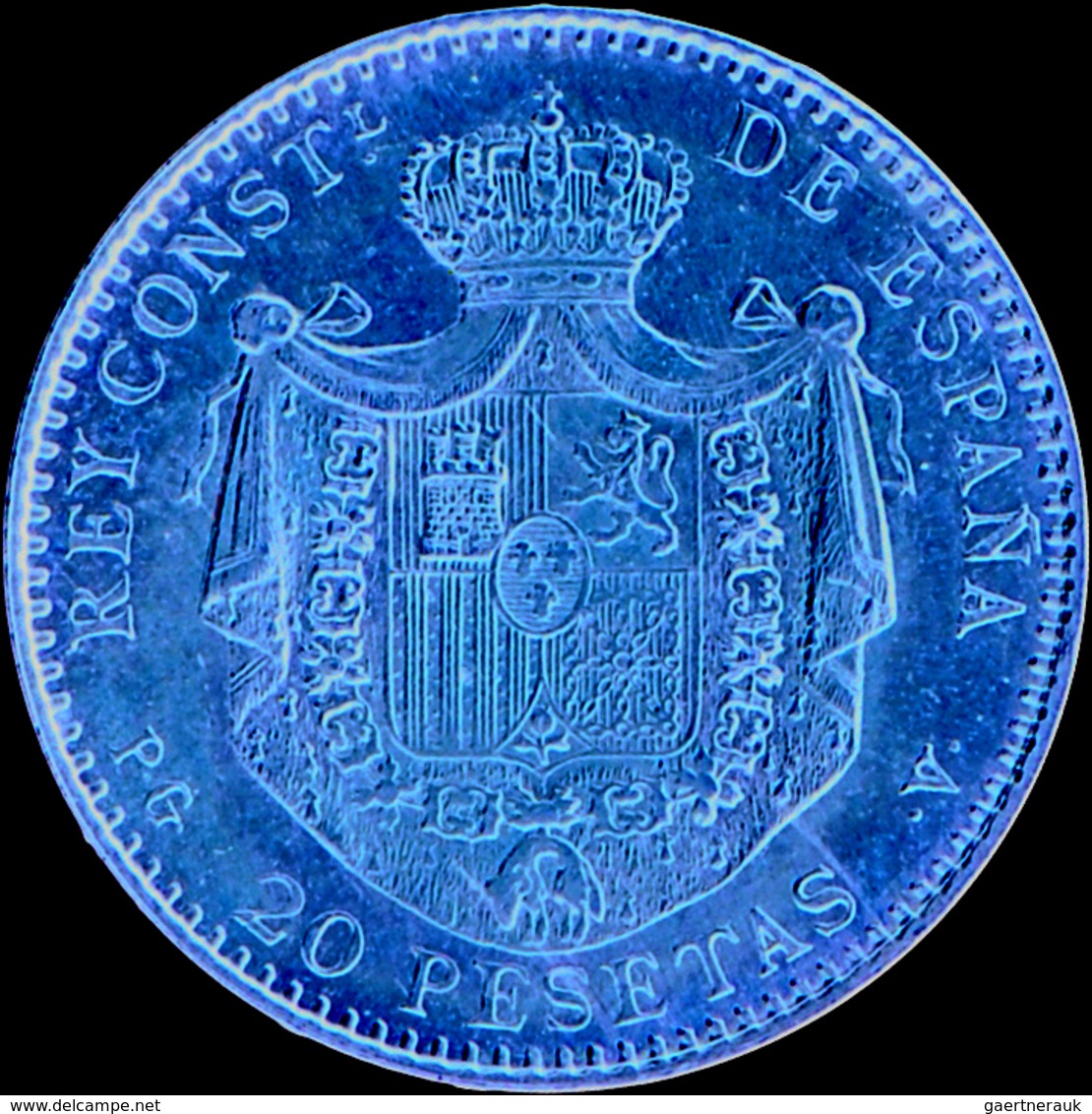 Spanien - Anlagegold: Alfonso XIII. 1886-1931: 20 Pesetas 1887 (NP 1962), KM # 693, Friedberg 345R, - Autres & Non Classés