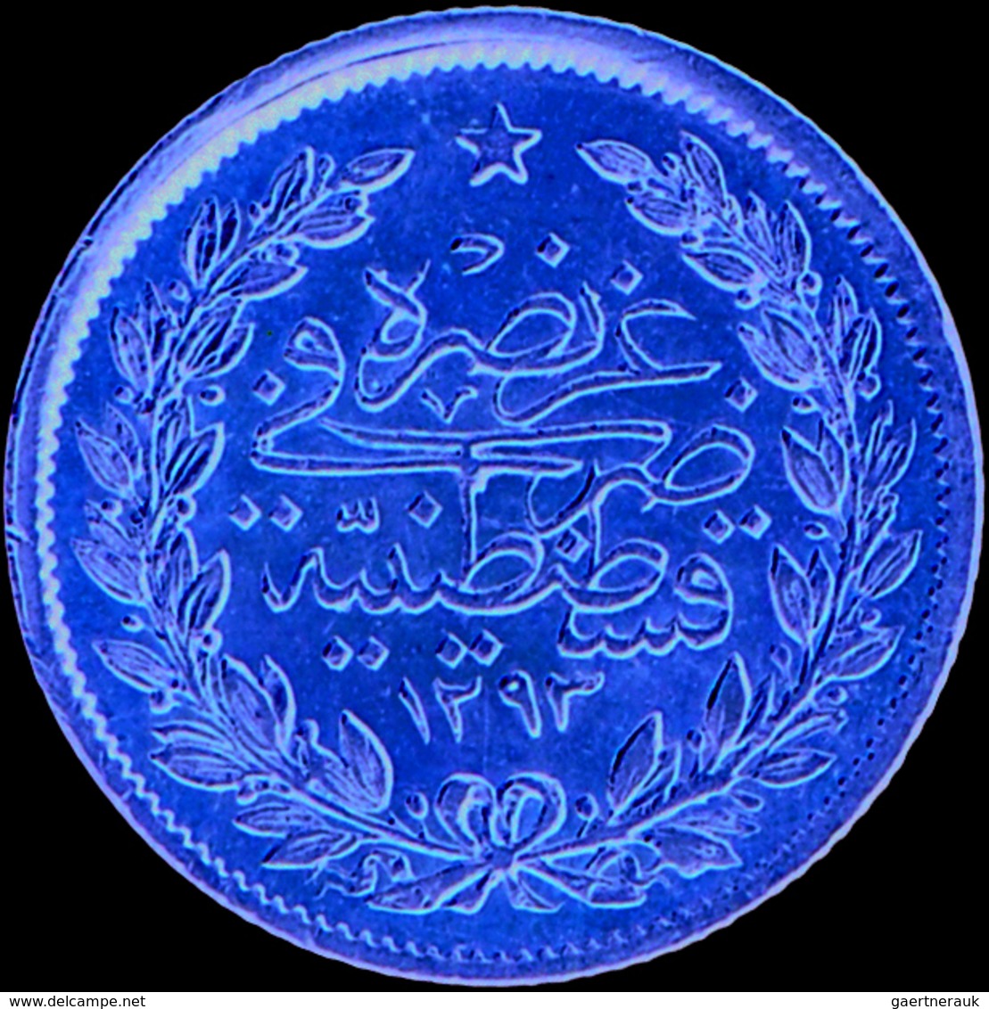 Türkei - Anlagegold: Abdul Hamid II. 1876-1909 (1293-1327 AH): 50 Kurush 1887 (AH 1293, Jahr 12), KM - Turchia