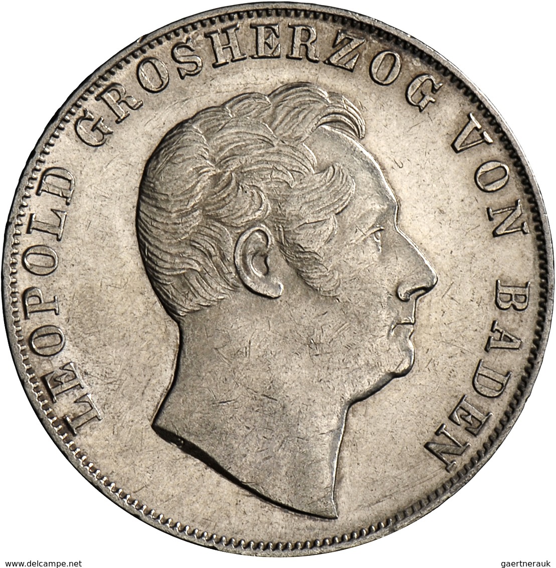 Baden: Carl Leopold Friedrich 1830-1852: Doppelgulden 1851, AKS 2018, No. 91, Jaeger 63, Kahnt 22, T - Other & Unclassified