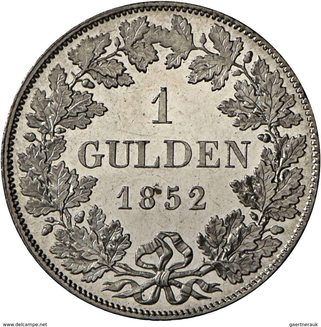 Bayern: Maximilian II. Joseph 1848-1864: Gulden 1852, AKS 2018, No. 151, Jaeger 82, Besserer Jahrgan - Other & Unclassified