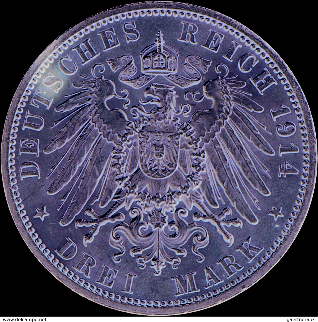 Anhalt: Friedrich II. 1904-1918: 3 Mark 1914 A, Silberhochzeit, Jaeger 24, Kratzer Auf Av. Sehr Schö - Taler & Doppeltaler