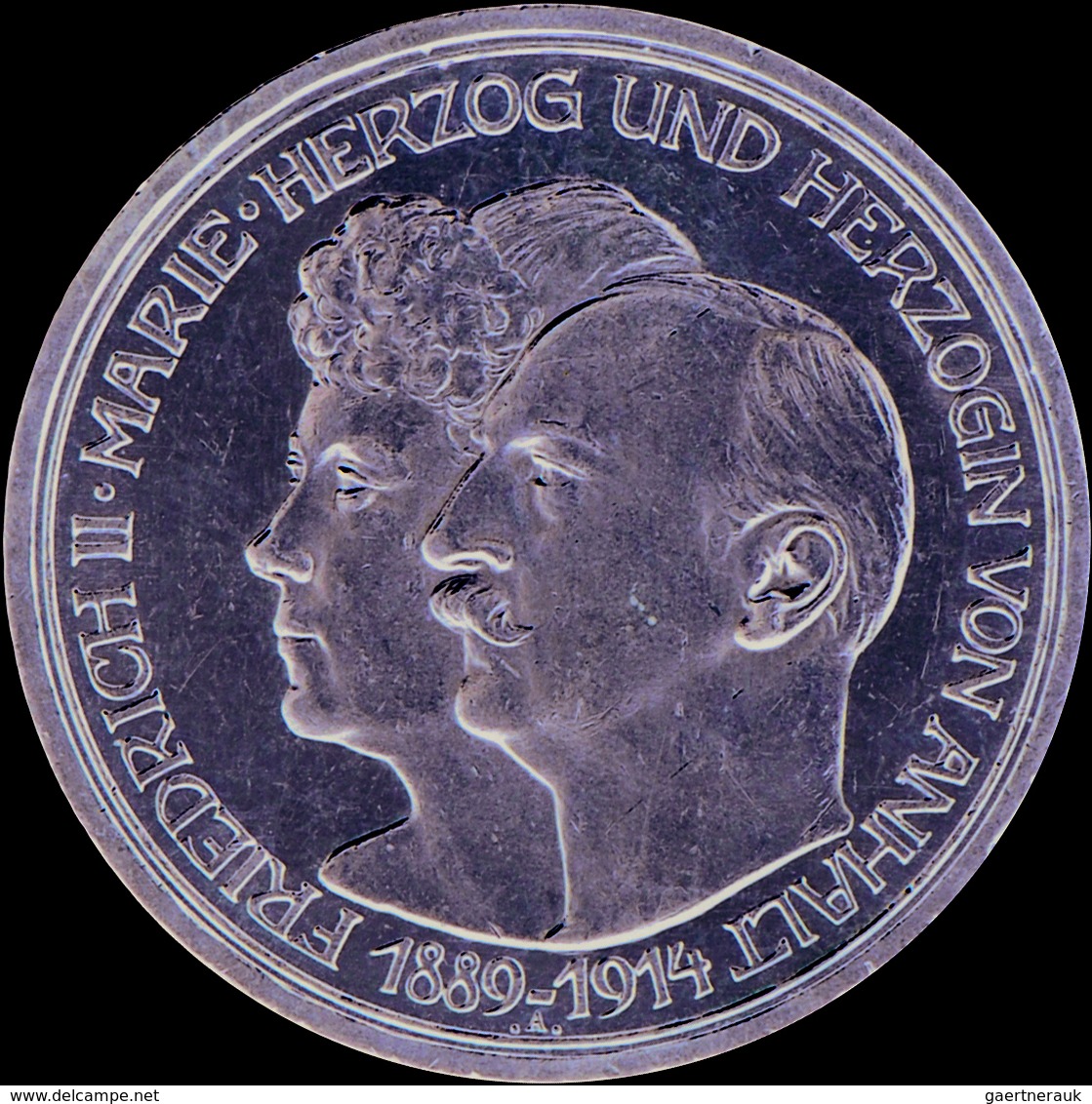Anhalt: Friedrich II. 1904-1918: 3 Mark 1914 A, Silberhochzeit, Jaeger 24, Sehr Schön - Vorzüglich - Taler Et Doppeltaler