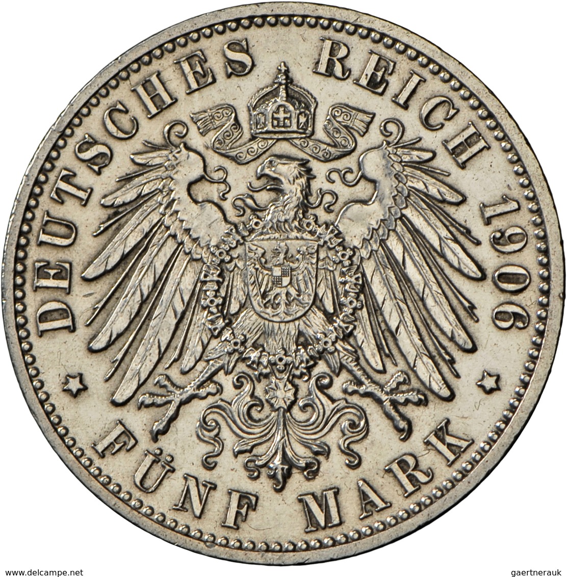 Baden: Friedrich I. (1856-1907): 5 Mark 1906 (G) Goldene Hochzeit, Sehr Schön/vorzüglich. Kratzer, K - Taler Et Doppeltaler