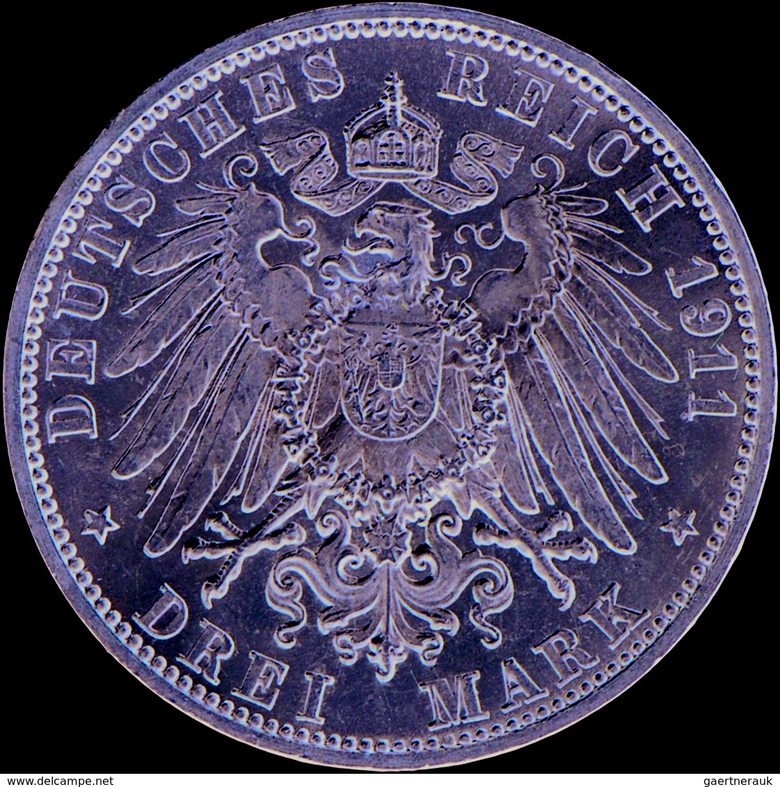 Baden: Friedrich II. 1907-1918: Lot 2 Münzen: 3 Mark 1911 G, Jaeger 39, Vorzüglich Und 5 Mark 1913 G - Taler & Doppeltaler