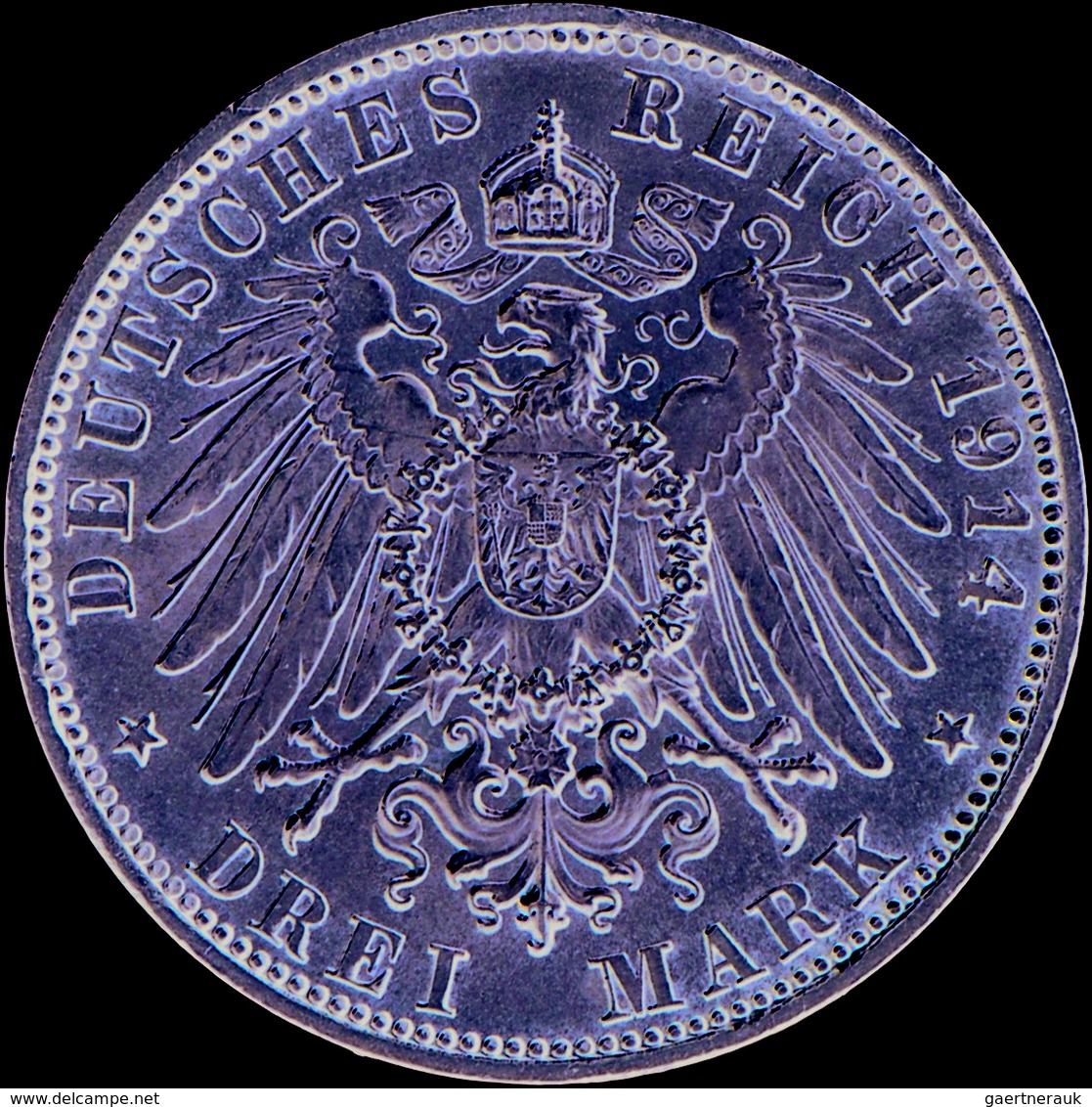 Bayern: Ludwig III. 1913-1918: 3 Mark 1914 D, Jaeger 52, Vorzüglich. - Taler & Doppeltaler