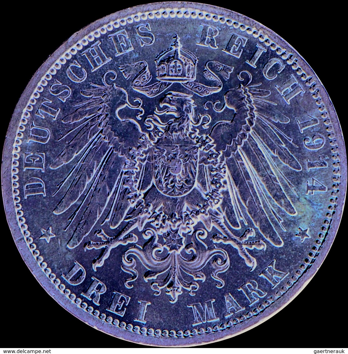 Preußen: Wilhelm II. 1888-1918: Lot 2 Münzen: 3 Mark 1914 A, Büste In Uniform, Jaeger 113, Vorzüglic - Taler Et Doppeltaler