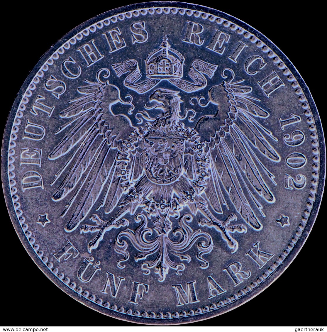 Sachsen: Albert 1873-1902: 5 Mark 1902 E, Auf Den Tod Mit Lebensdaten, Jaeger 128, Winz. Kratzer, Se - Taler Et Doppeltaler