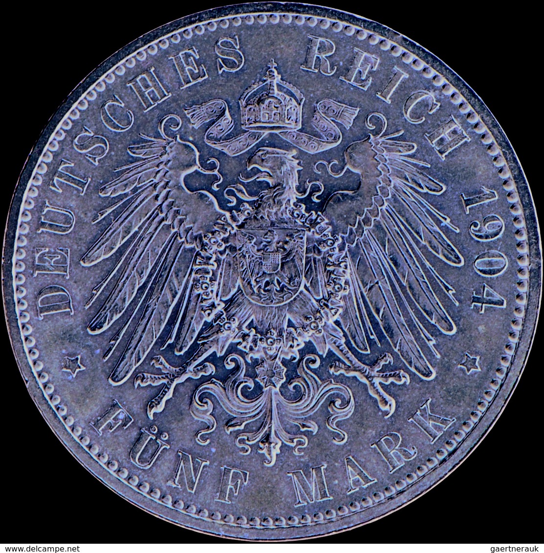 Sachsen: Georg 1902-1904: 5 Mark 1904 E, Auf Seinen Tod Mit Lebensdaten, Jaeger 133, Winz. Kratzer, - Taler & Doppeltaler