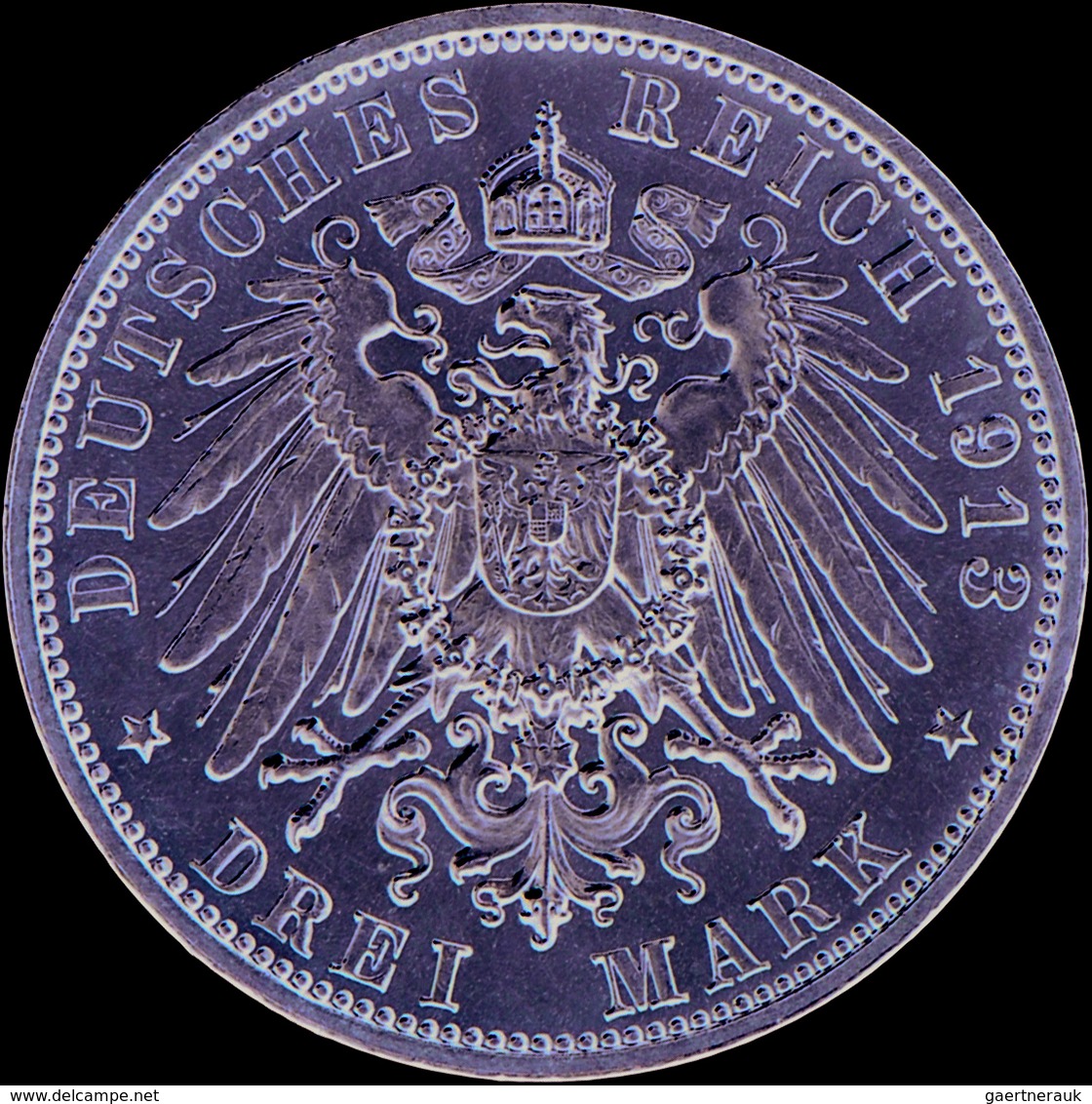 Sachsen: Friedrich August III. 1904-1918: Lot 2 Münzen: 3 Mark 1913 E, Völkerschlachtdenkmal, Jaeger - Taler Et Doppeltaler