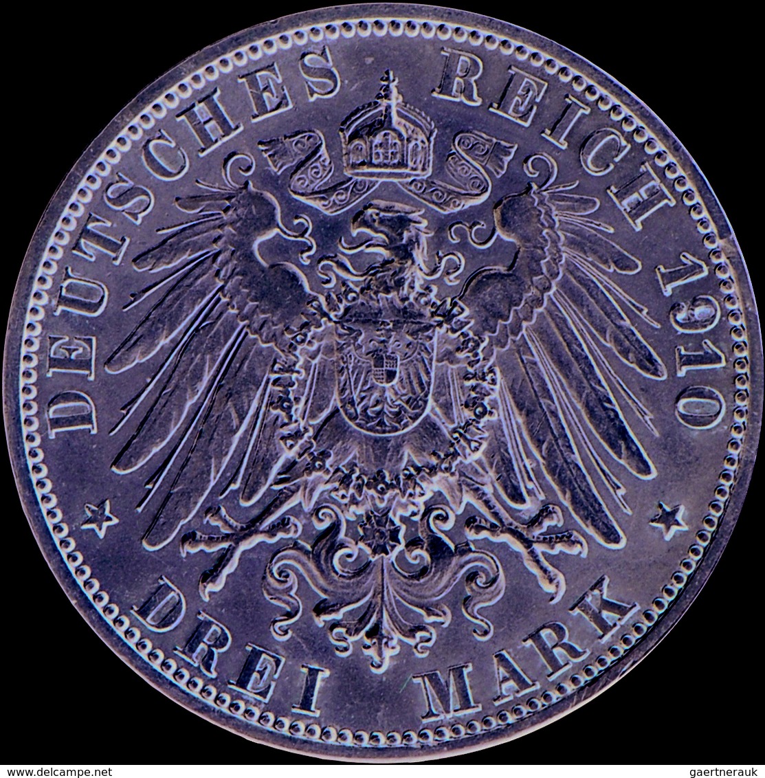 Württemberg: Wilhelm II. 1891-1918: Lot 3 Münzen: 3 Mark 1910, Jaeger 175, Sehr Schön - Vorzüglich; - Taler & Doppeltaler