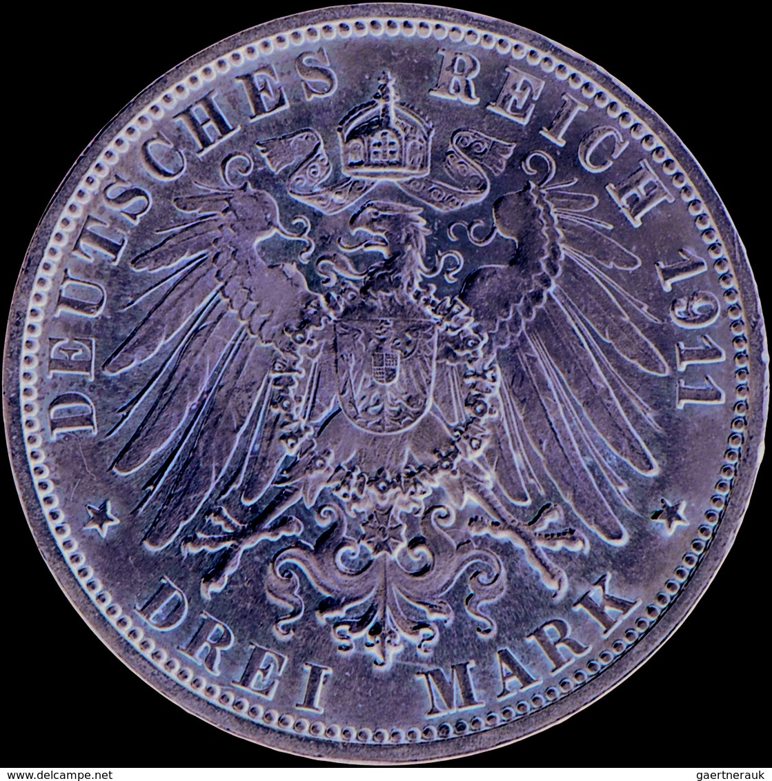 Württemberg: Wilhelm II. 1891-1918: Lot 3 Münzen: 3 Mark 1910, Jaeger 175, Sehr Schön - Vorzüglich; - Taler Et Doppeltaler