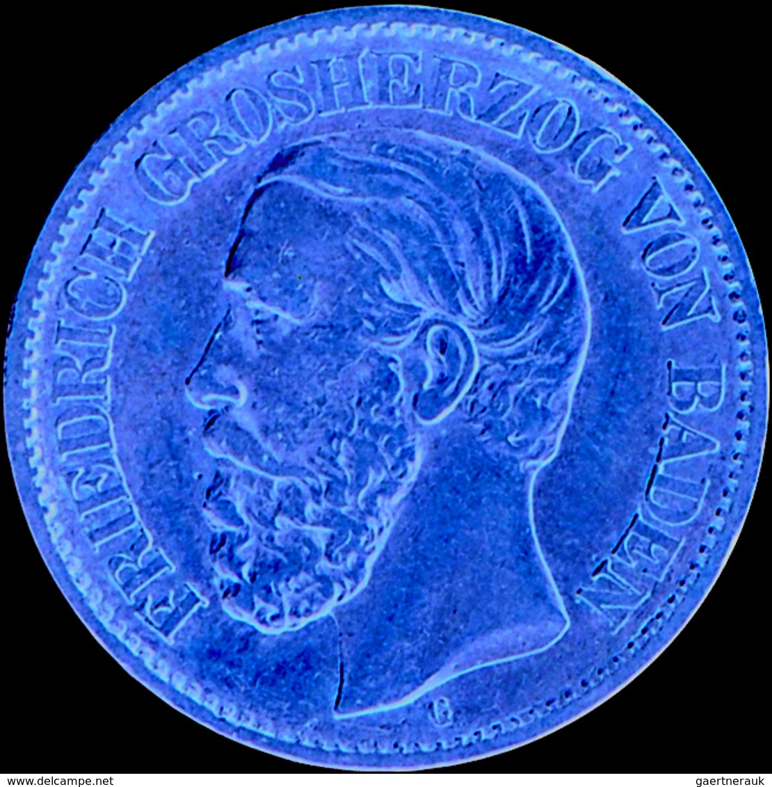 Baden: Friedrich I. 1852-1907: Lot 2 Goldmünzen: 10 Mark 1875 G, Jaeger 186, Einhieb Am Rand, Schön - Pièces De Monnaie D'or