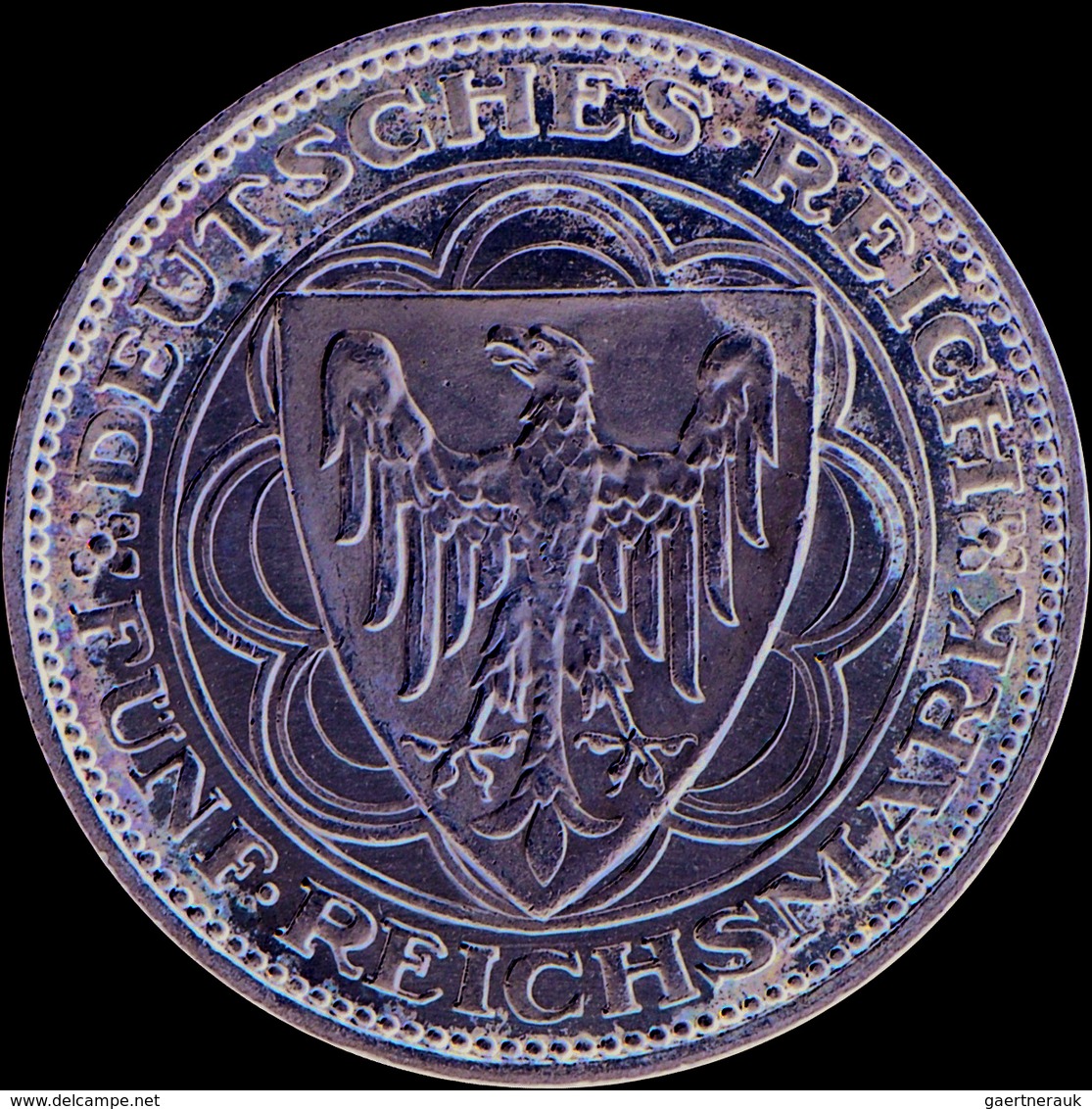 Weimarer Republik: 5 Reichsmark 1927 A Bremerhaven, Jaeger 326, Winz. Kratzer, Patina, Vorzüglich-st - Other & Unclassified