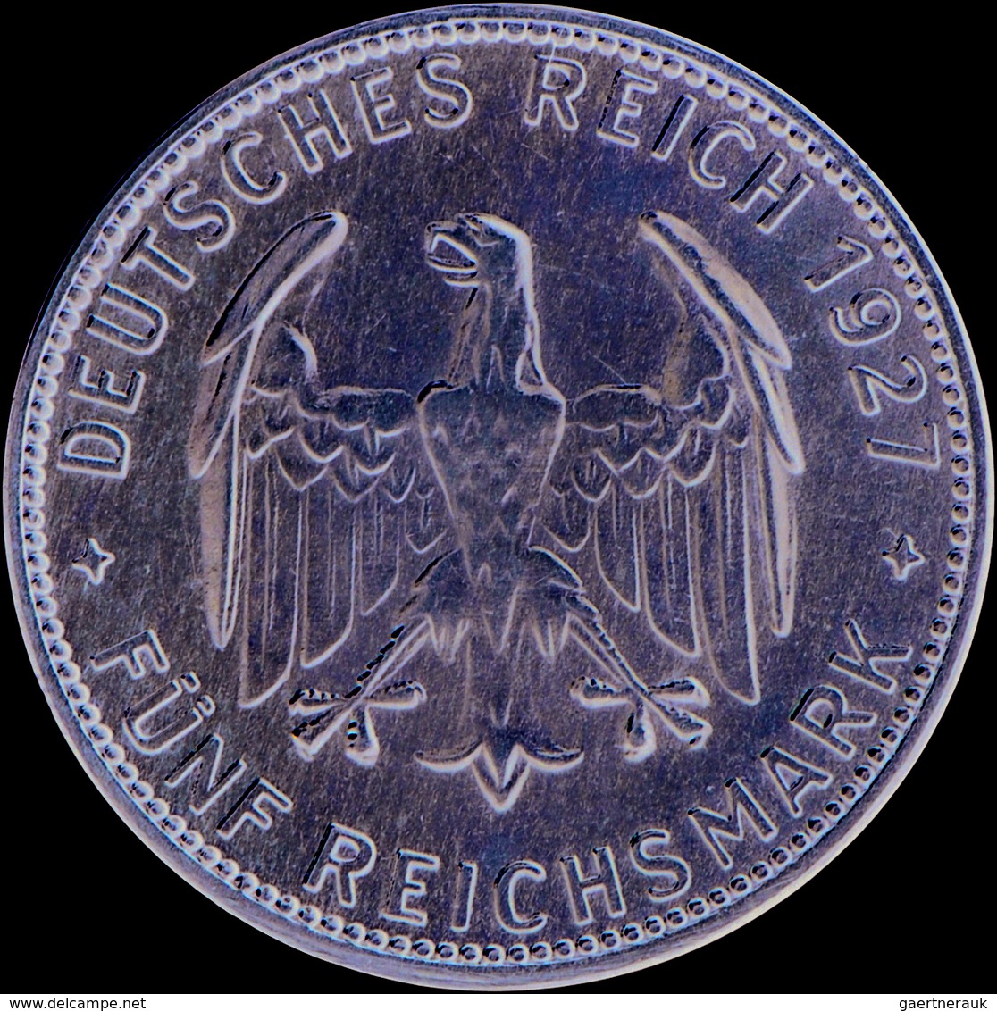 Weimarer Republik: 5 Reichsmark 1927 F, Universität Tübingen, Jaeger 329, Kratzer Im Av., Sonst Vorz - Autres & Non Classés